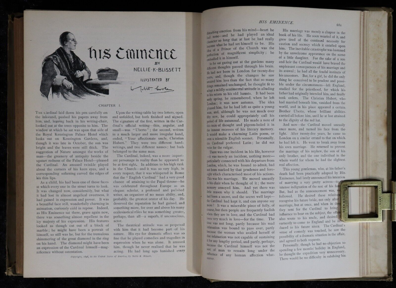 1896 Pearson's Magazine: Rudyard Kipling Antique British History & Fiction Book