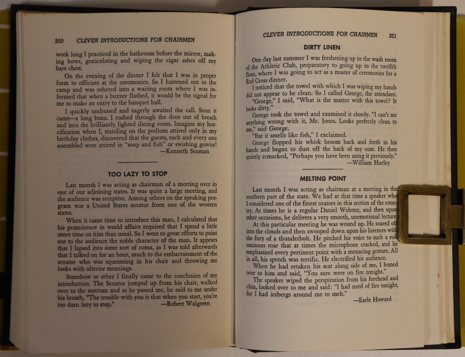 1972 Clever Introductions For Chairmen Vintage Speech Writing Reference Book