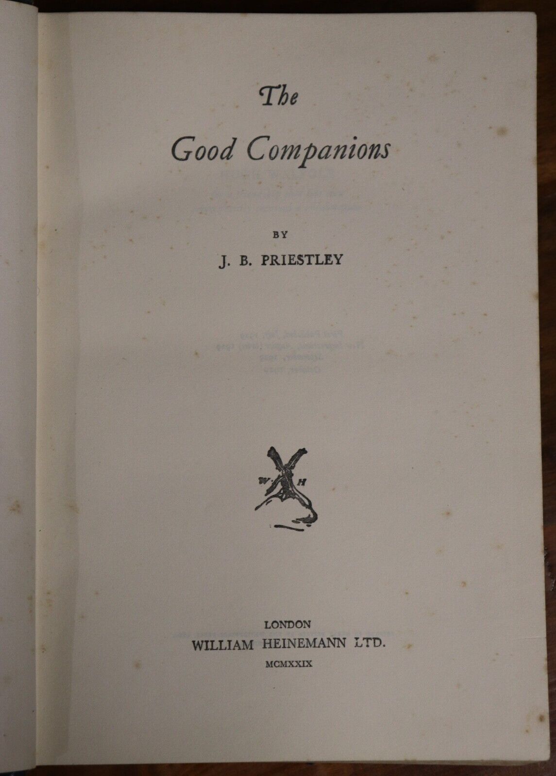1929 The Good Companions by JB Priestley Antique British Fiction Book