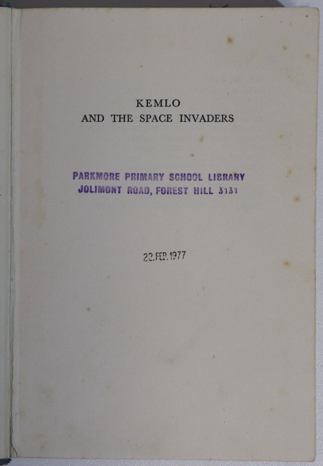 1961 Kemlo And The Space Invaders by EC Eliott Classic Science Fiction Book