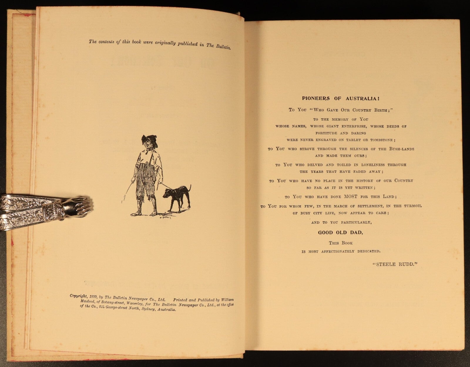 1903 On Our Selection! by Steele Rudd Antique Australian Literature Book