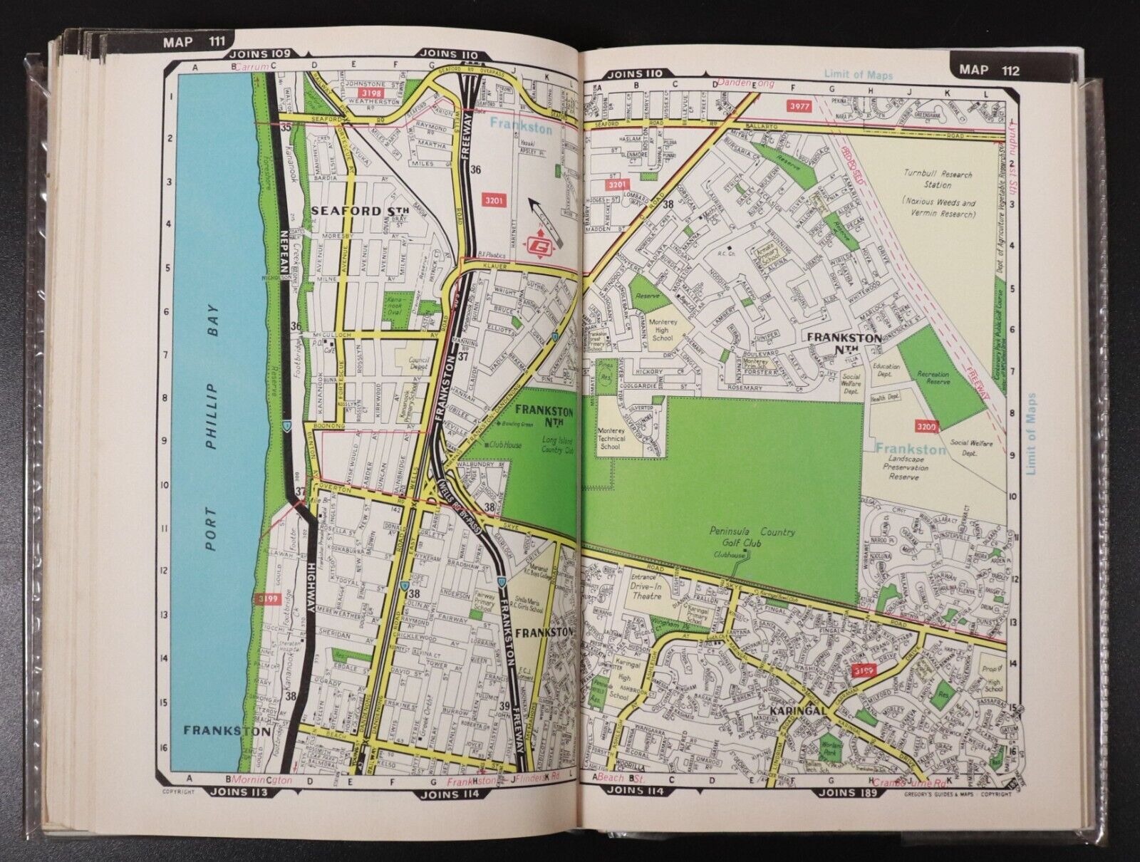 1977 Gregory's Street Directory Of Melbourne & Suburbs Vintage Maps Book
