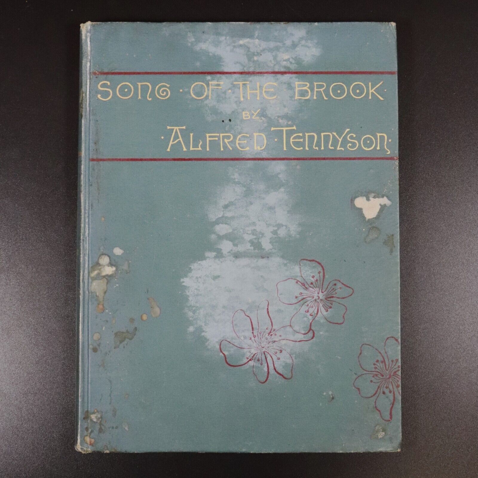 c1888 Song Of The Brook by Alfred Tennyson Antique Illustrated Poetry Book