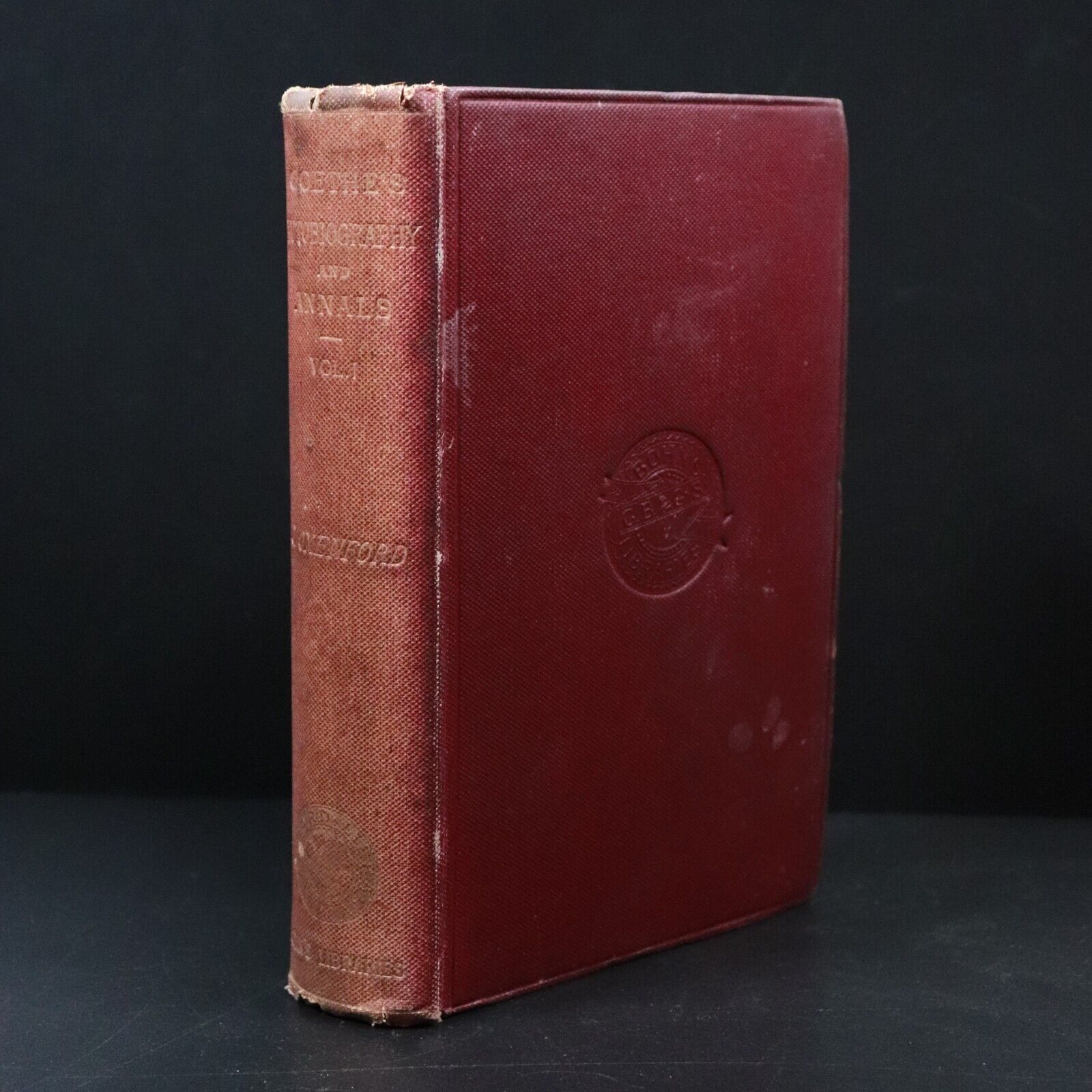 1891 The Autobiography Of Goethe: Truth & Poetry Antique Literature Book