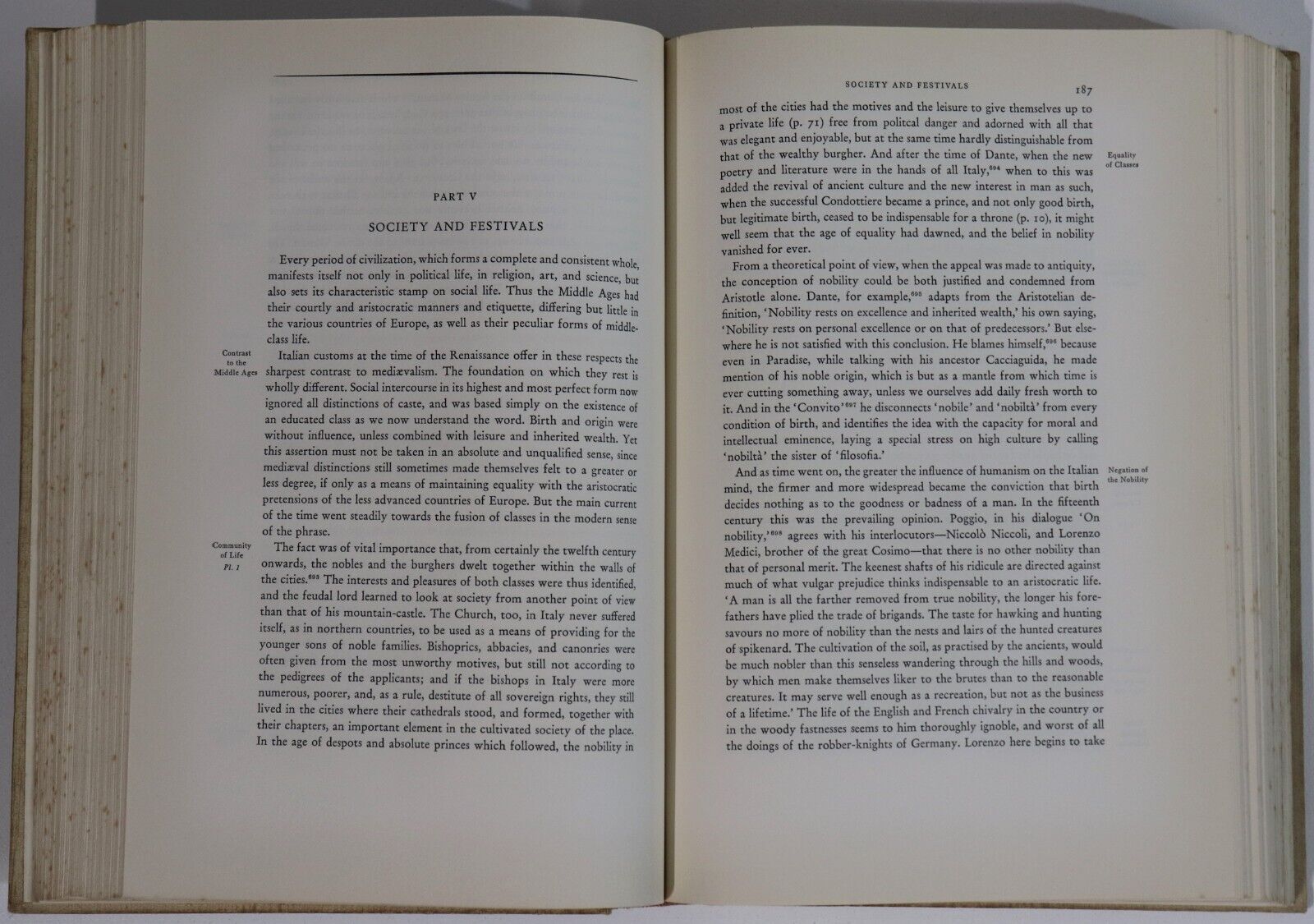 c1936 Civilization Of The Renaissance In Italy by J Burckhardt Antique Book