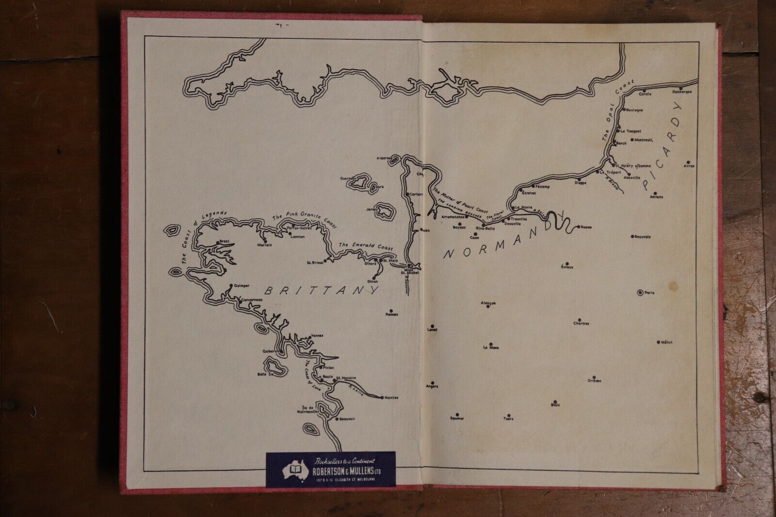 1958 The Holiday Beaches of Northern France by Dawson Gratrix French Travel Book