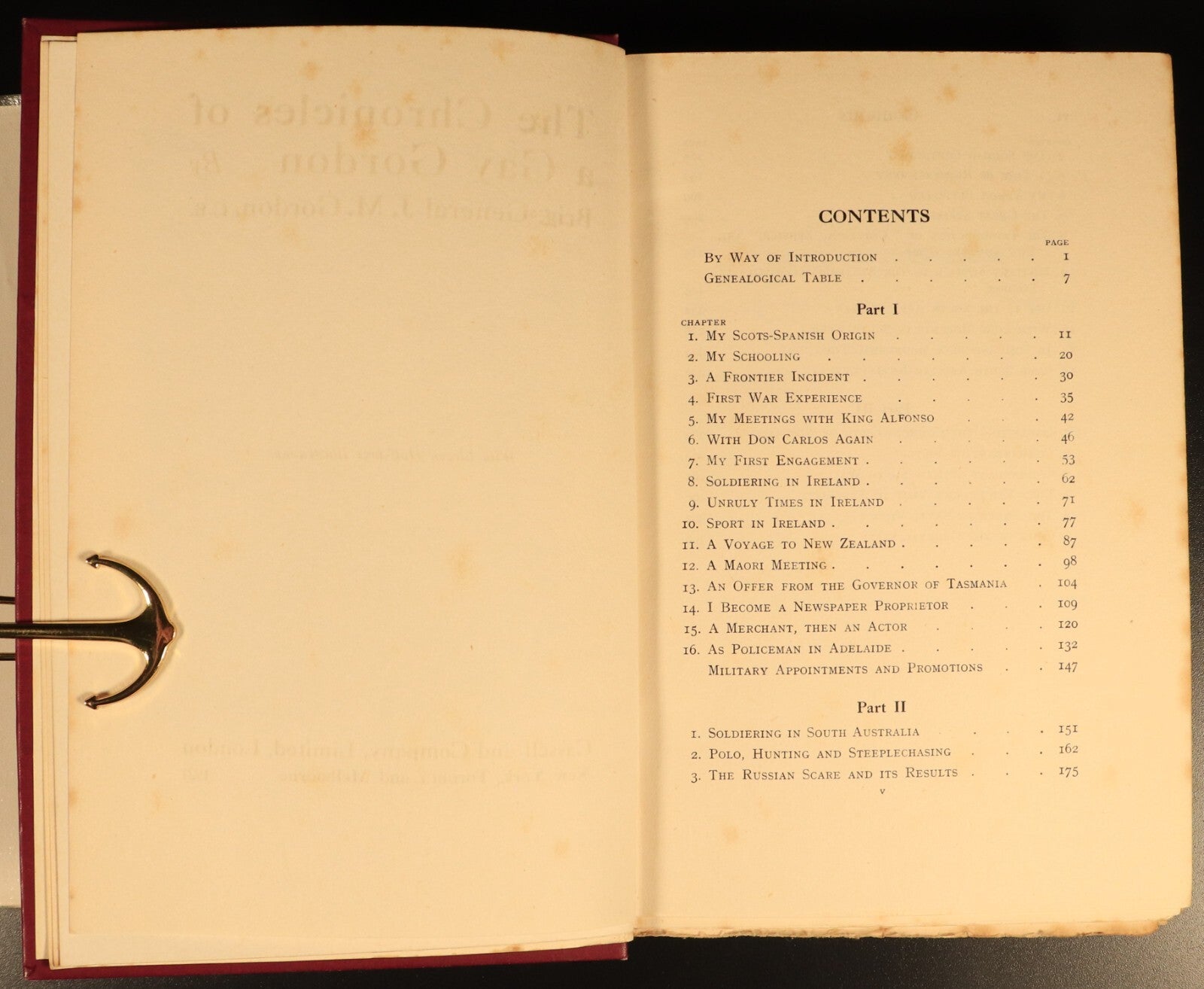 Chronicles Of A Gay Gordon 1921 British Military Biography History Book 1st Ed