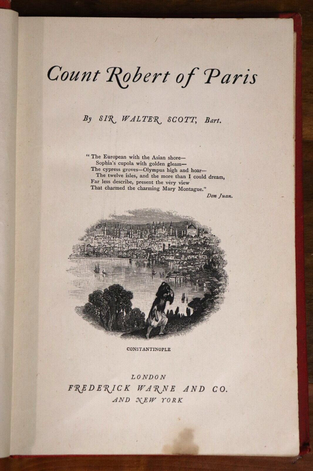 c1910 Count Robert Of Paris by Sir Walter Scott Antique British Literature Book