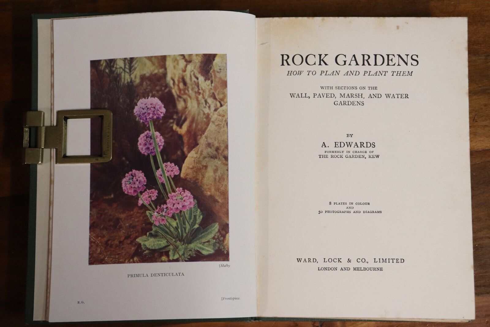 1937 Rock Gardens by A. Edwards Antique British Gardening Reference Book