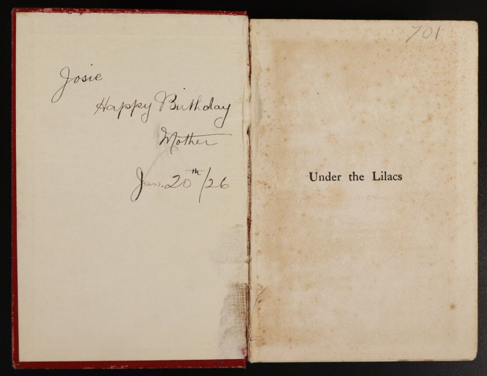 1944 Under The Lilacs by Louisa M. Alcott Antique Fiction Book