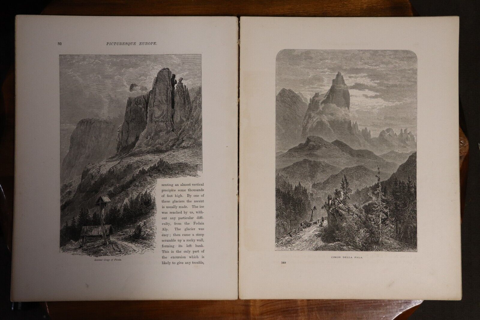 c1880 Picturesque Europe - Division 17 Rare Antiquarian Engravings Plates Book