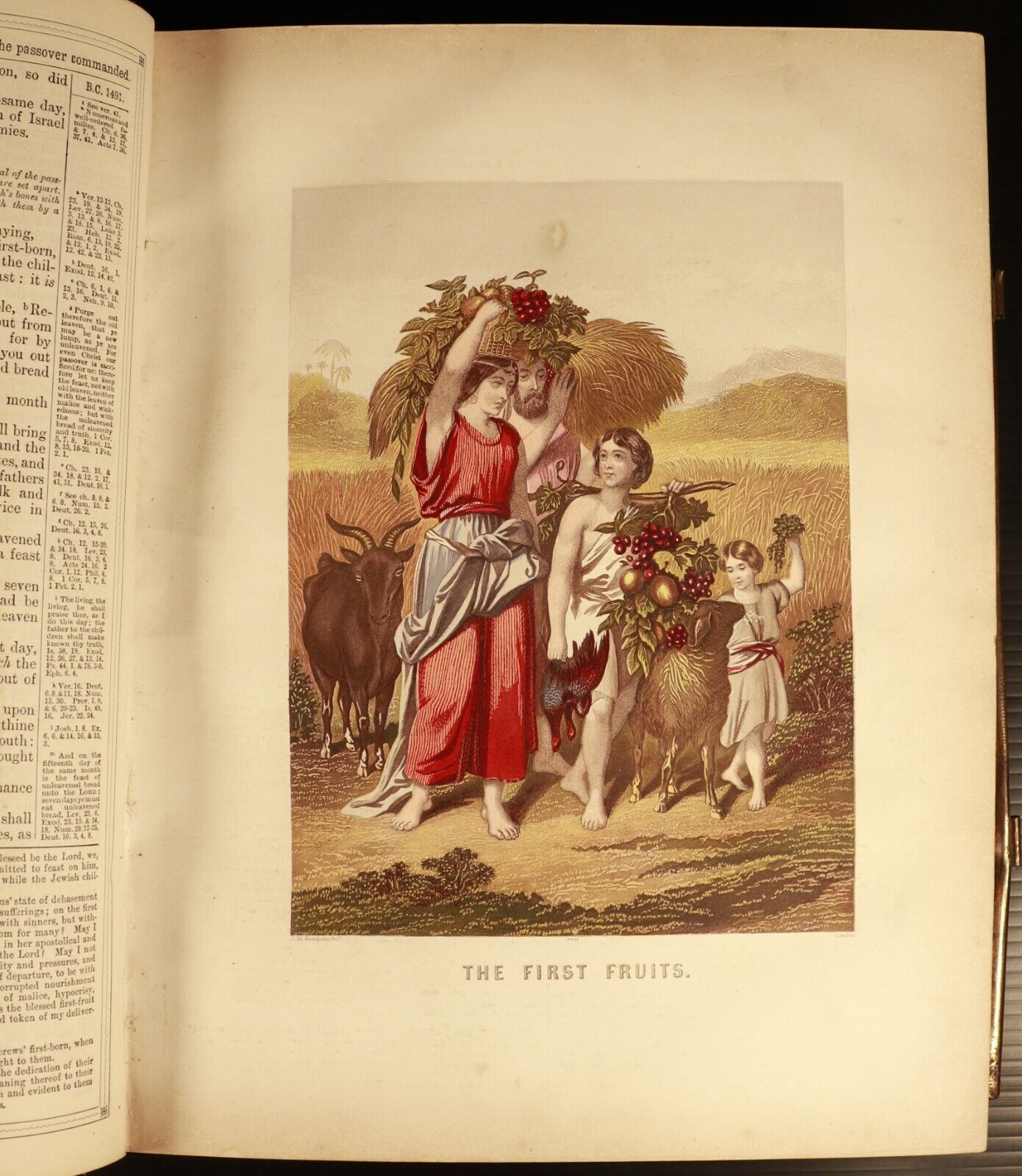 c1880 Brown's Self Interpreting Family Bible Large Antiquarian Illustrated Bible