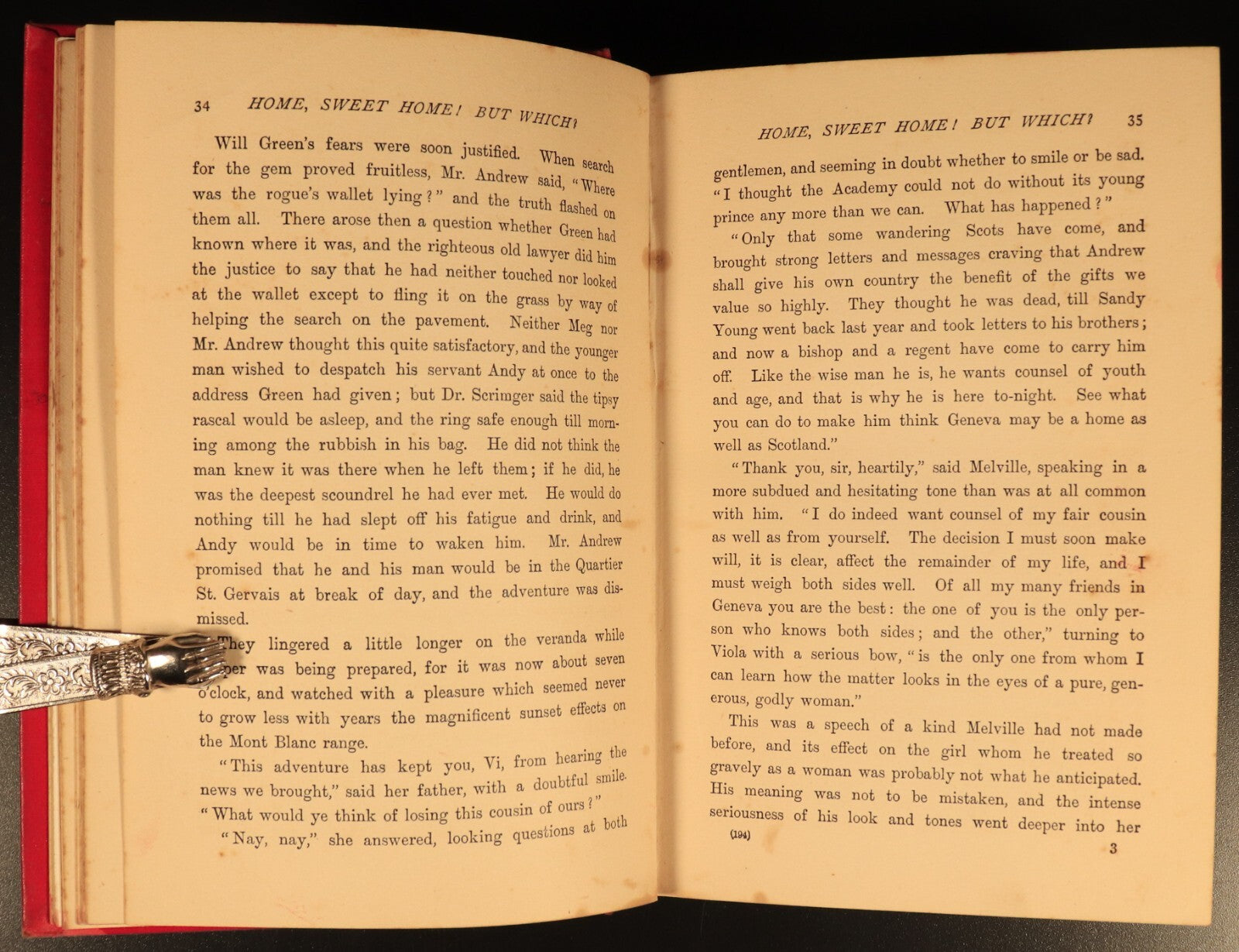 1902 The Lost Ring by M. Clerke Melville Antique Scottish Fiction Book