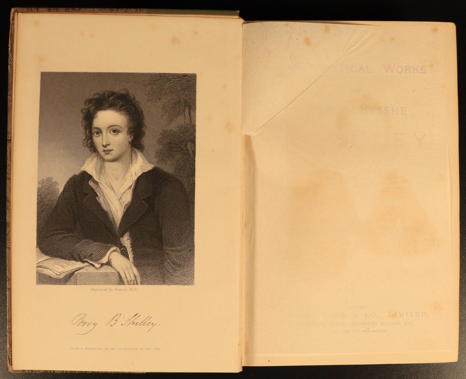 The Poetical Works Of Percy Bysshe Shelley c1895 Rossetti Antique Poetry Book