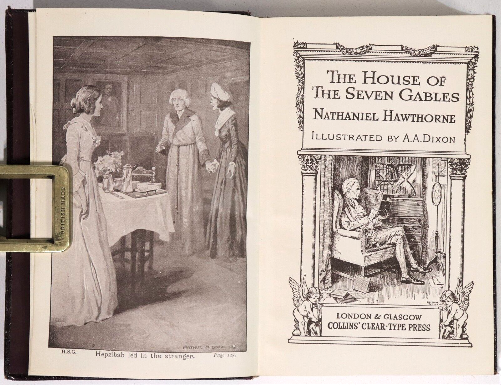 c1931 The House Of The Seven Gables: Nathaniel Hawthorne Antique Fiction Book