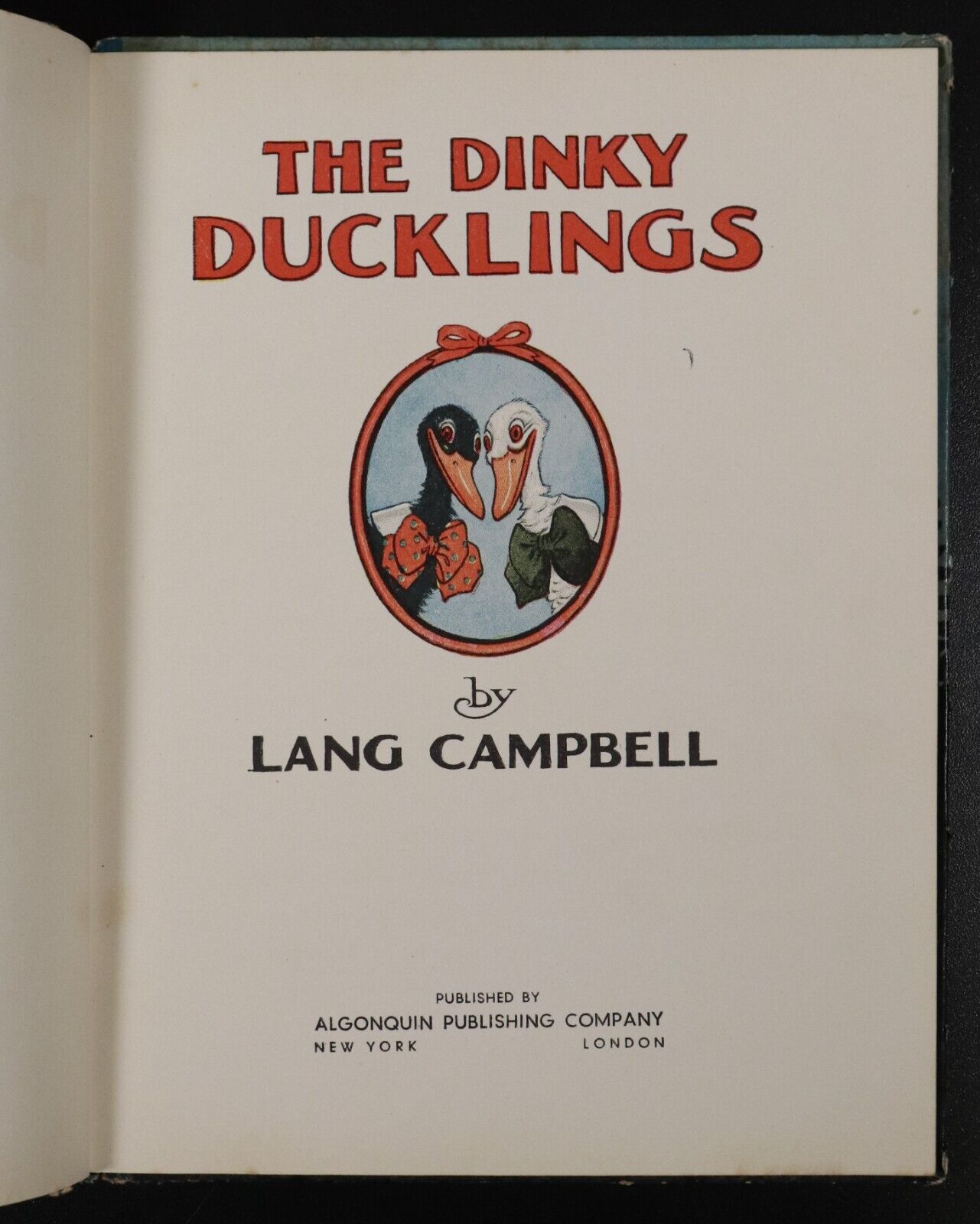 1928 The Dinky Ducklings by Lang Campbell Antique Childrens Book Illustrated