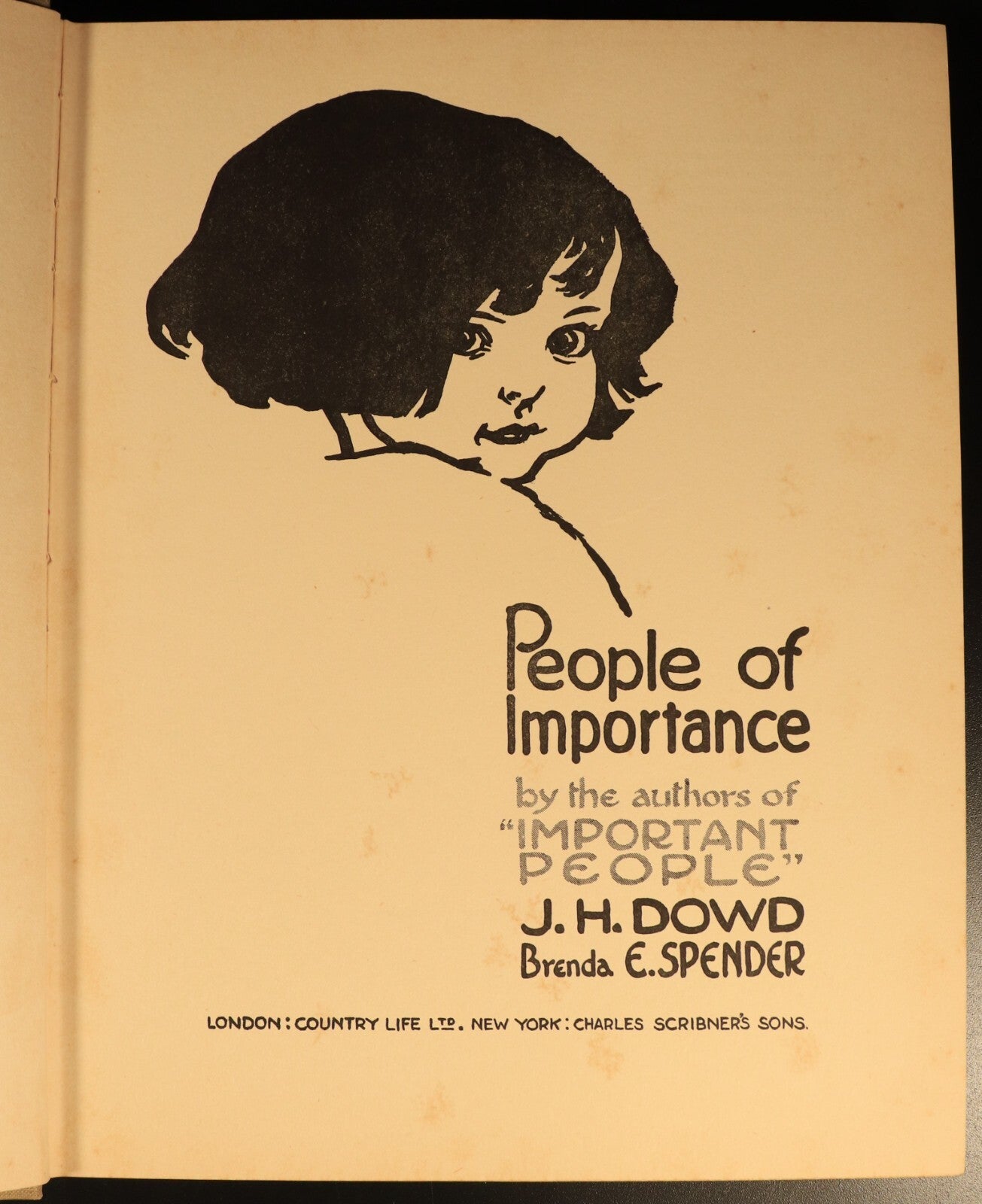 1938 People Of Importance by J.H. Dowd British Art Book Of Sketches B.E. Spender