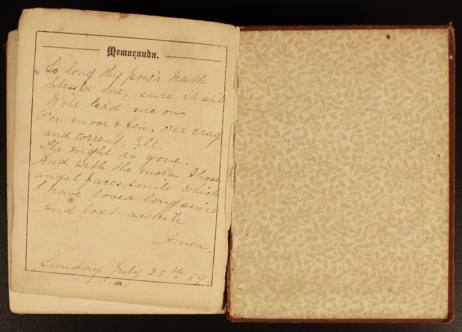 Longfellow's Illustrated Birthday Text Book c1880 Antiquarian Poetry Book