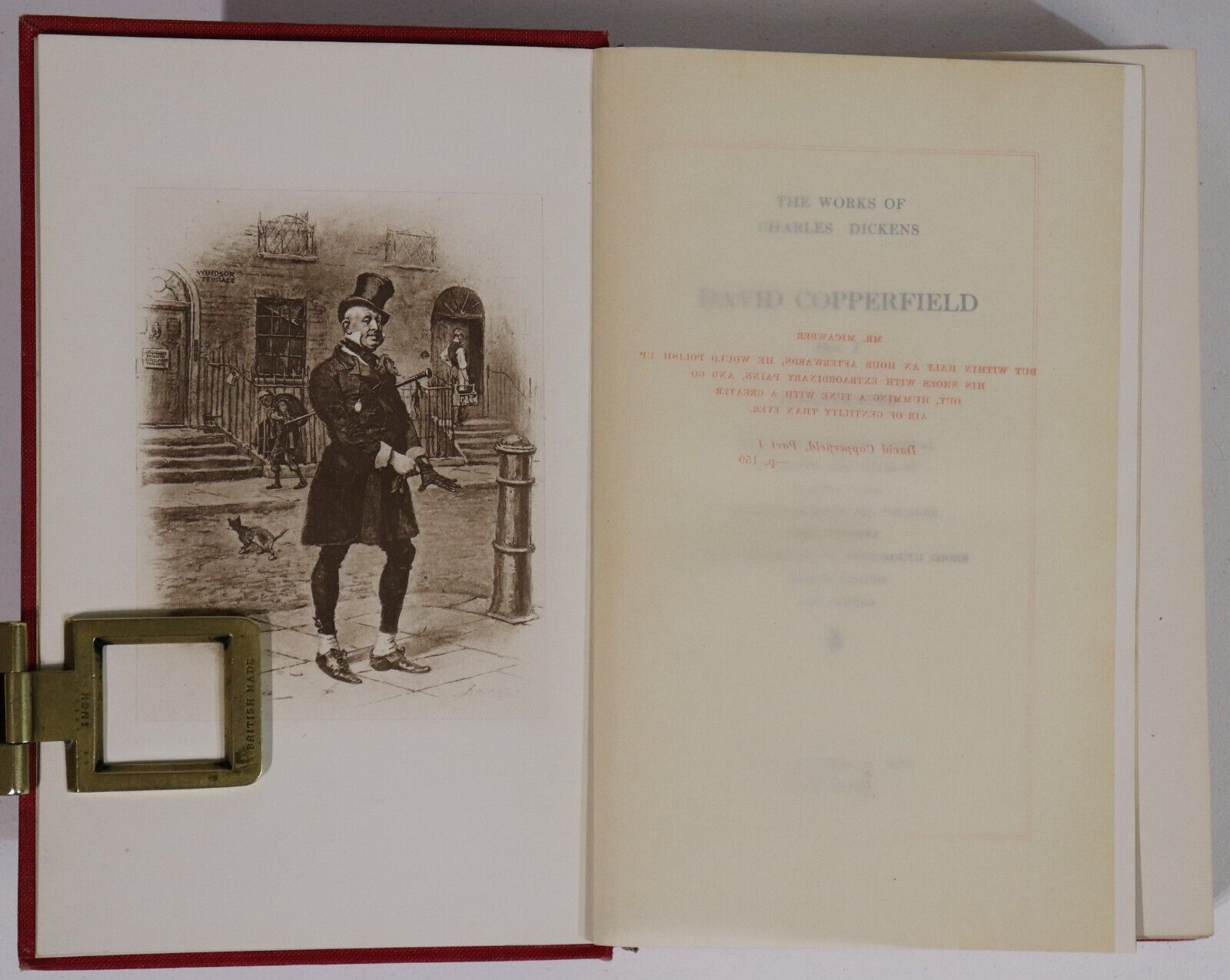 1911 2vol David Copperfield by Charles Dickens Antique British Fiction Book Set