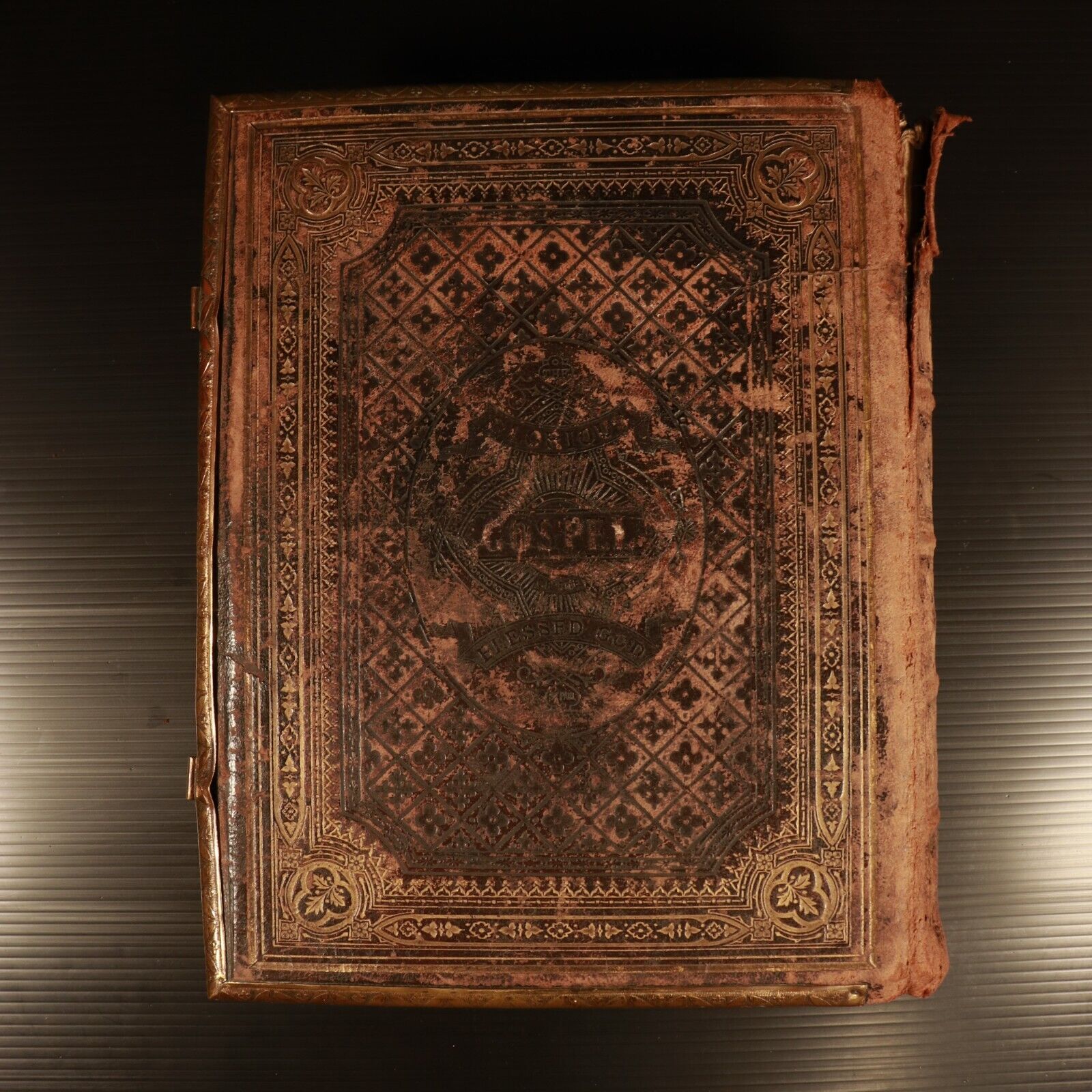 c1880 Brown's Self Interpreting Family Bible Large Antiquarian Illustrated Bible