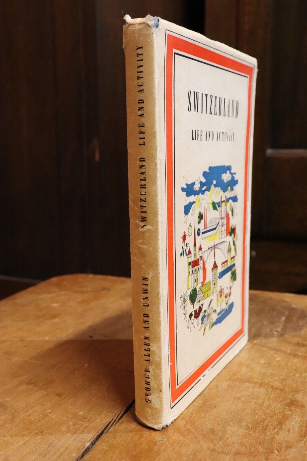 1953 Switzerland Life & Activity Vintage Illustrated Swiss History Book