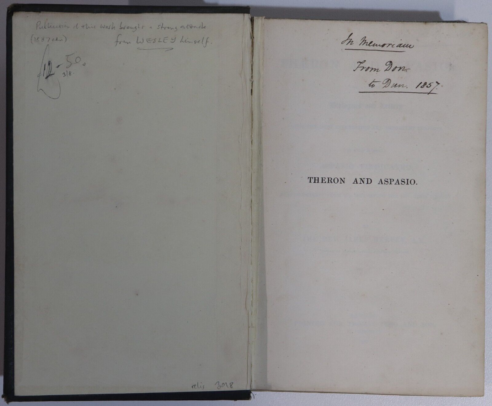 1837 Theron and Aspasio by Rev. James Hervey Antique British Theology Book