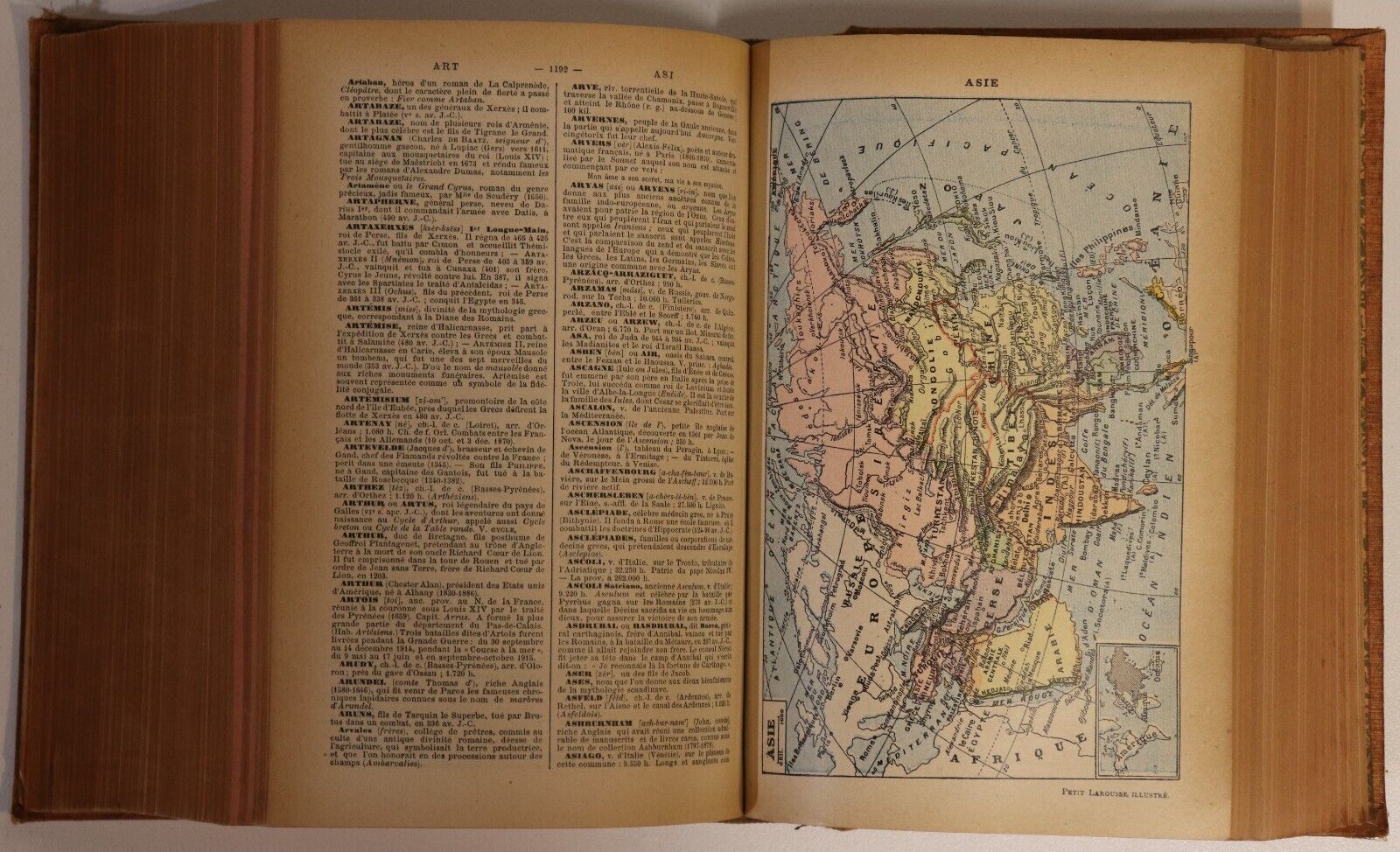 1927 Nouveau Petit Larousse Illustre Antique French Encyclopaedia Reference Book