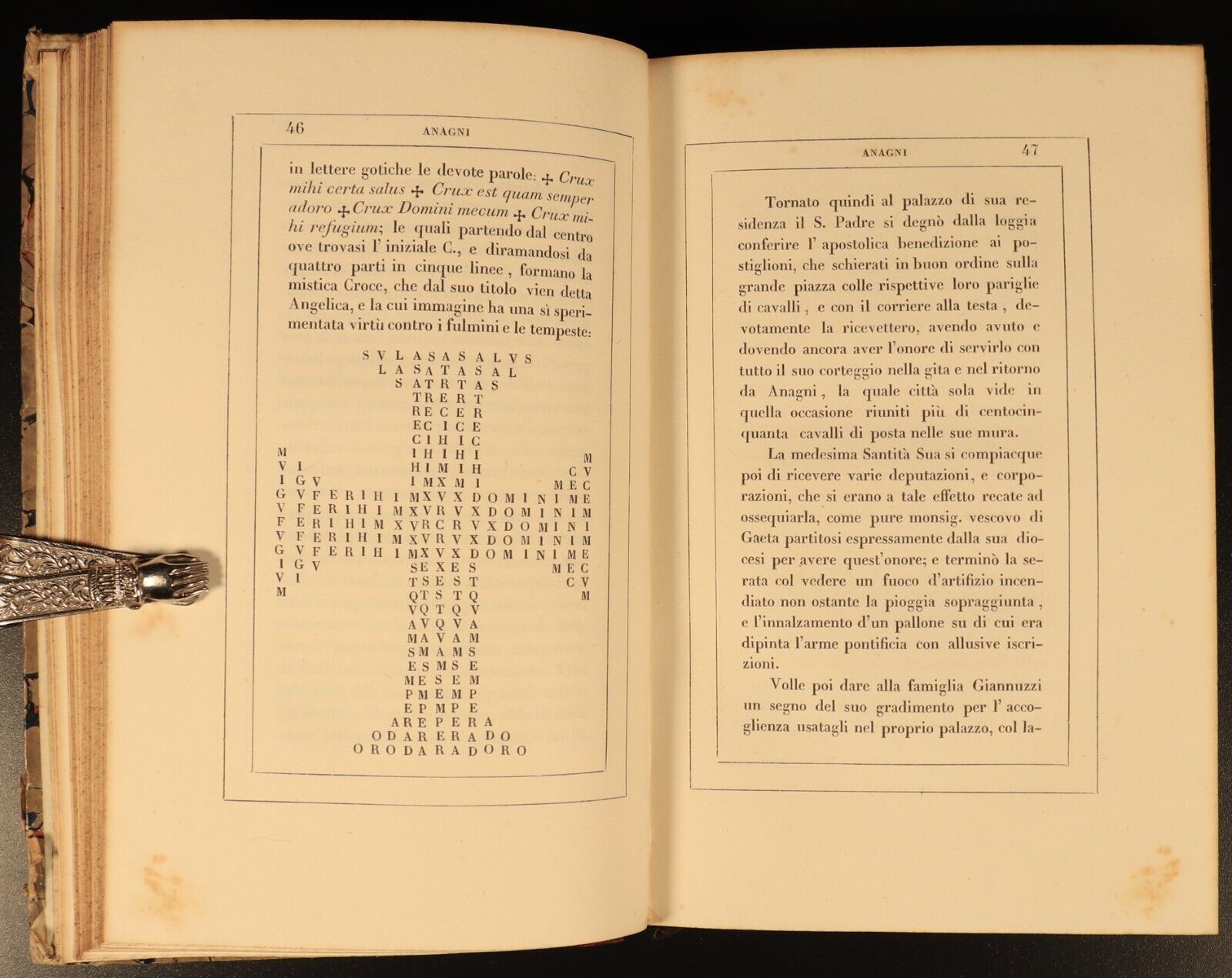 1843 Relazione Viaggio Fatto PP Gregoria XVI Italian Antiquarian Theology Book