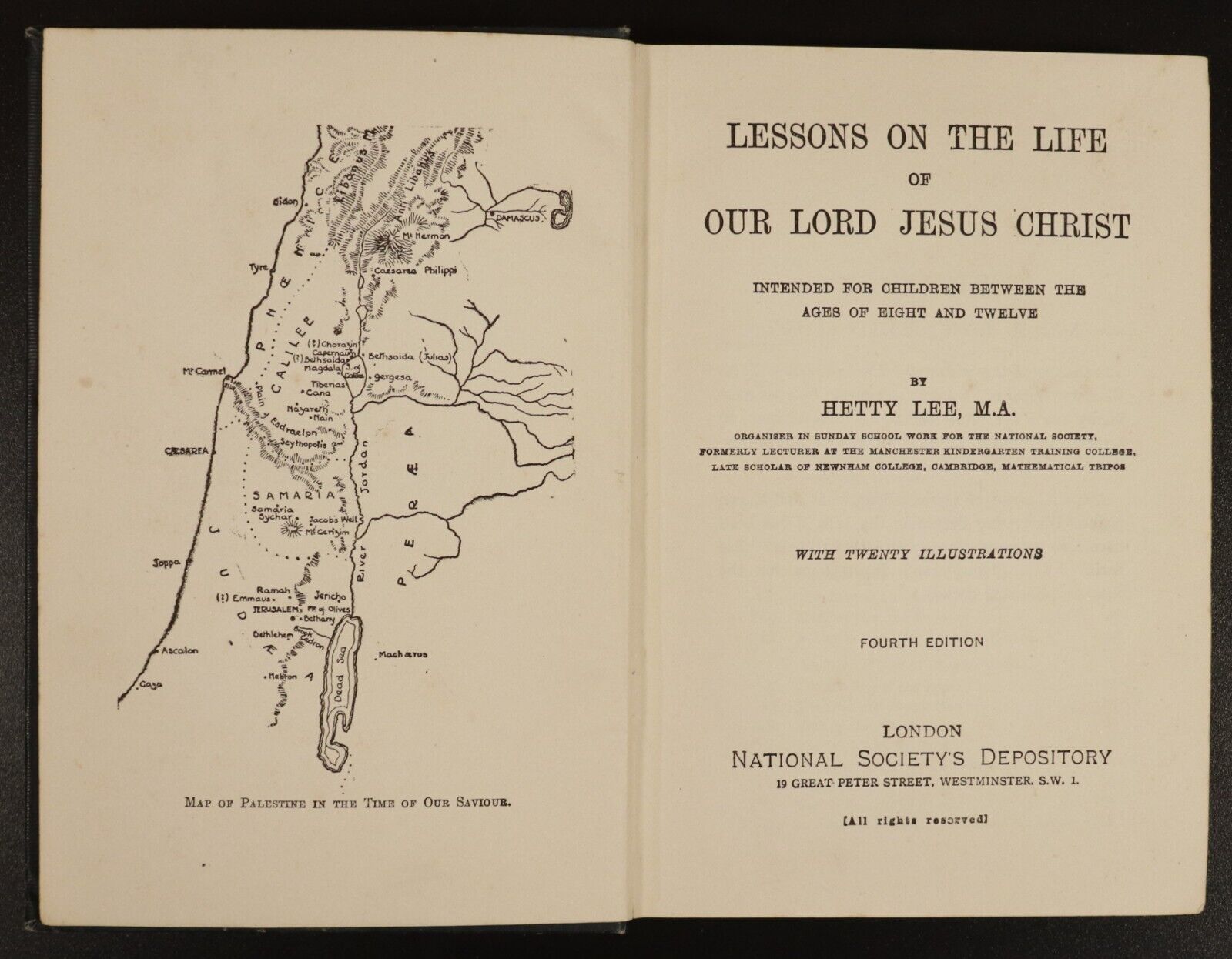c1915 Lessons On The Life Of Jesus Christ by Hetty Lee Antique Religious Book