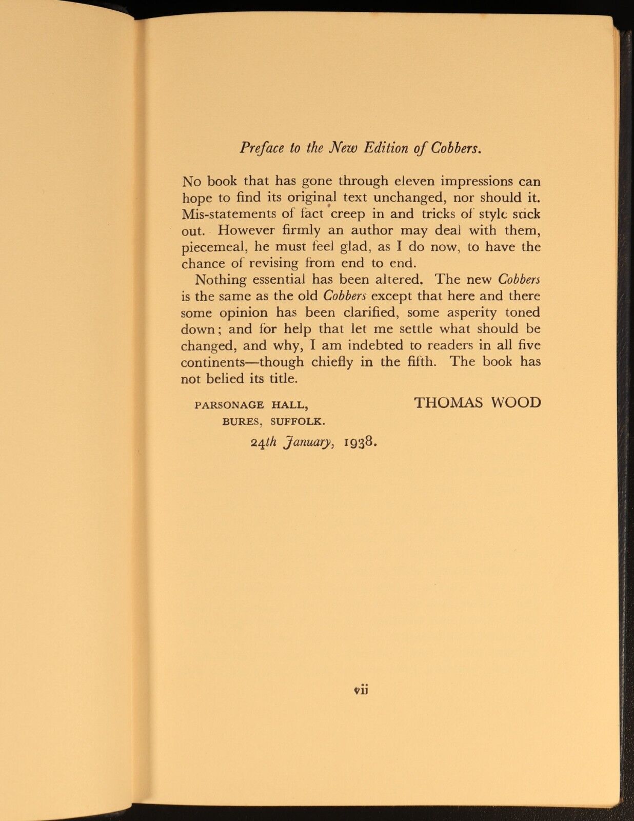 Cobbers by Thomas Wood 1938 Antique Australian History Book England To Tasmania