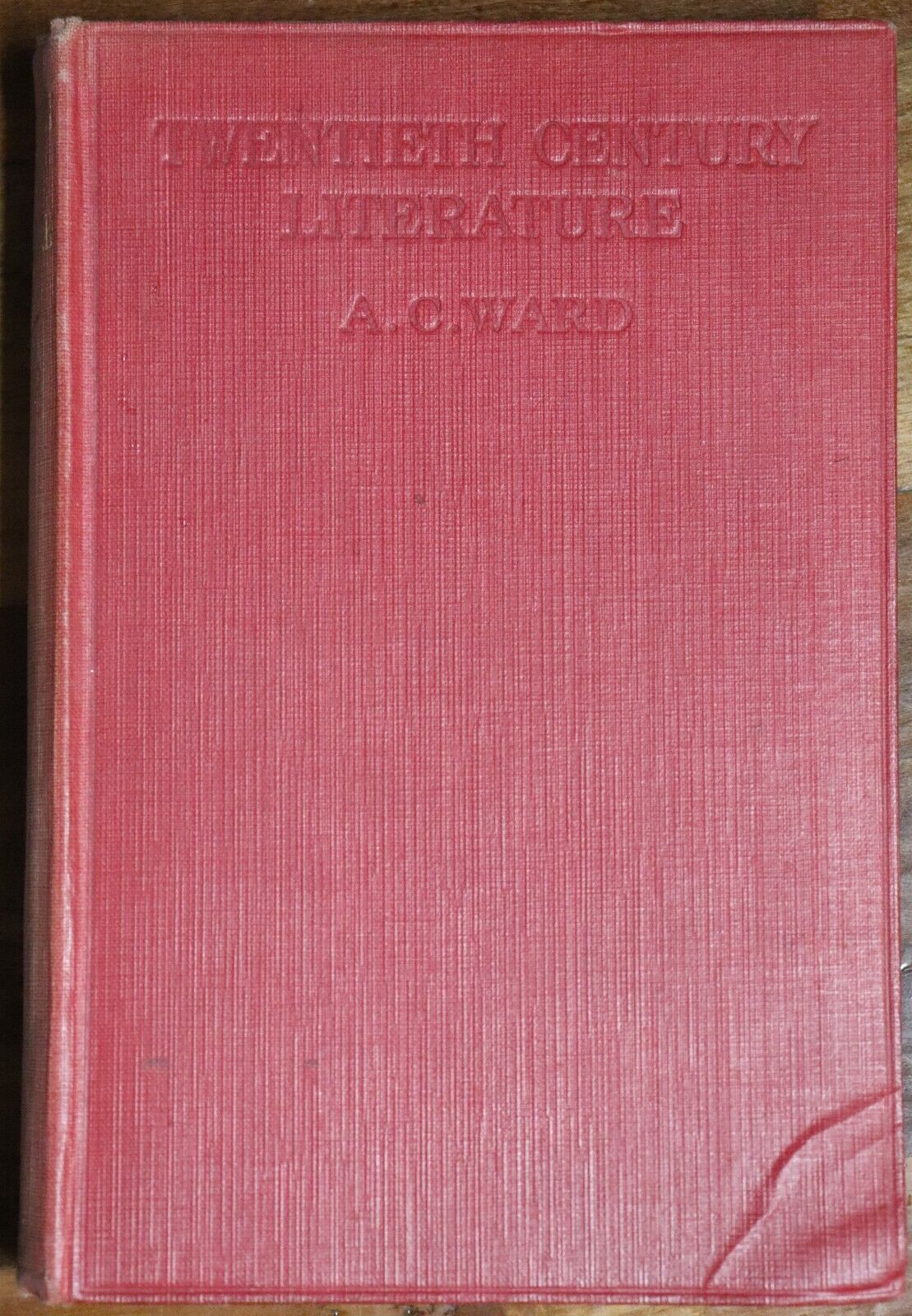 1928 Twentieth Century Literature by AC Ward Antique Literature History Book