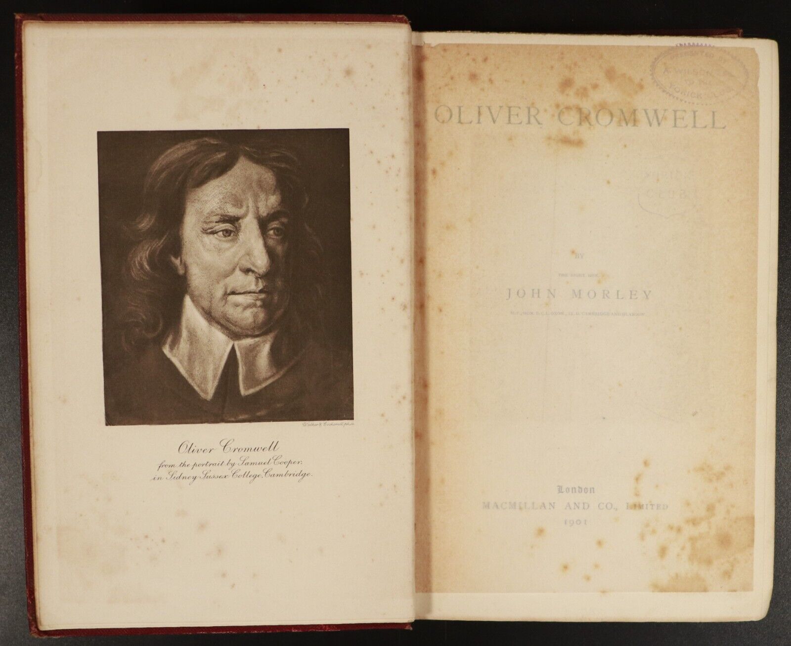 1901 Oliver Cromwell by John Morley Antique British History Book