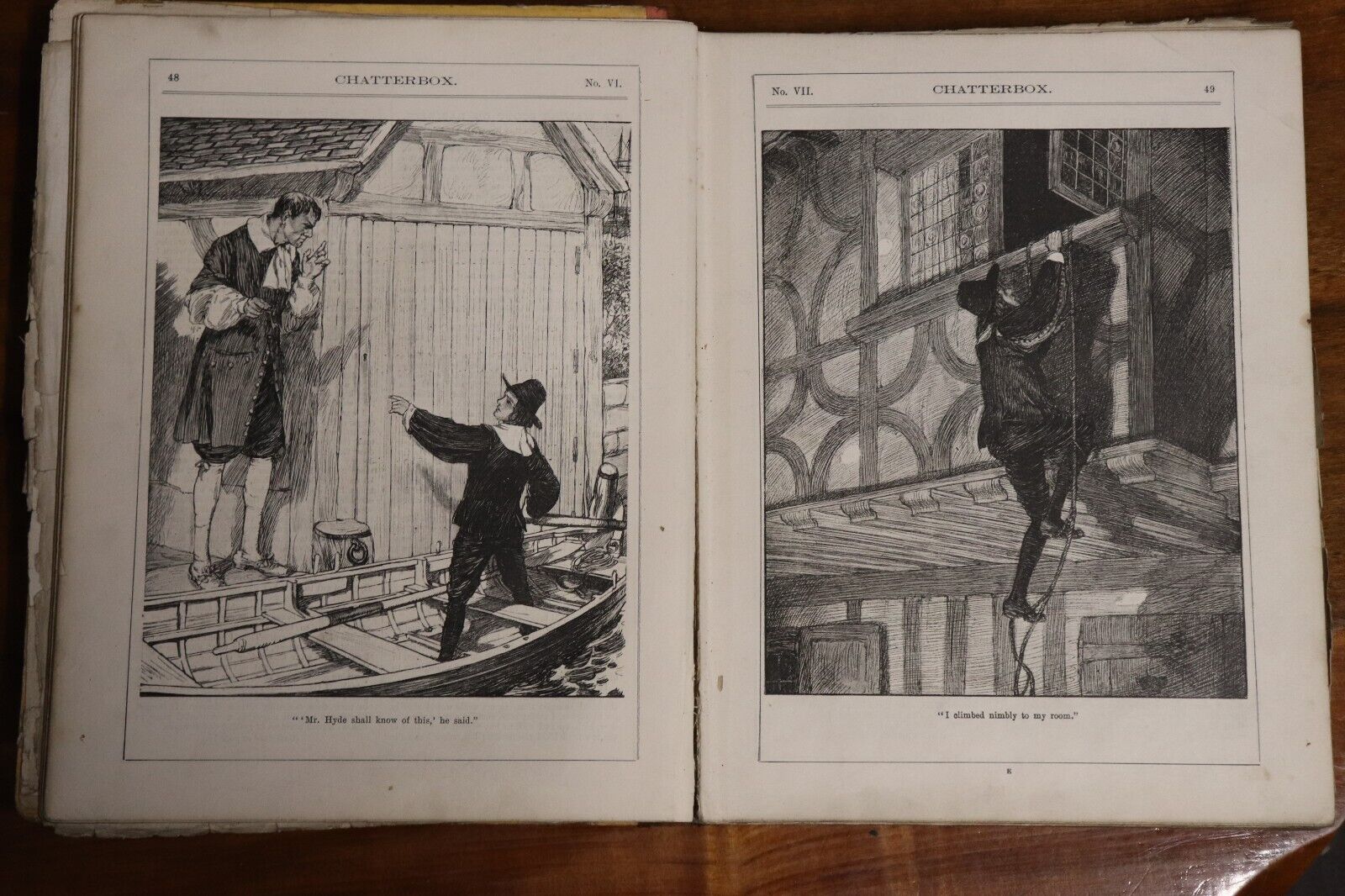 1909 Chatterbox Antique British Childrens History & Fiction Book Illustrated