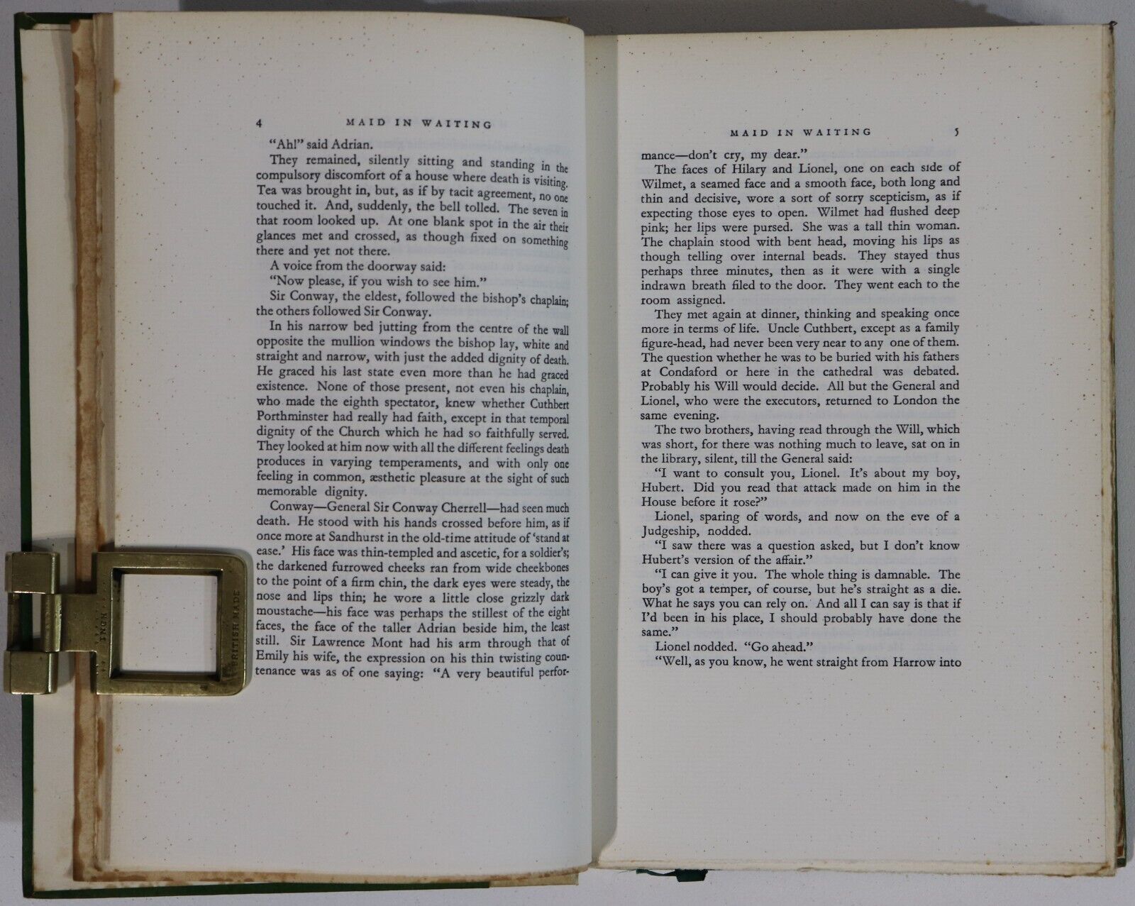 1931 Maid In Waiting by John Galsworthy Ltd Ed. Signed by Author Fiction Book