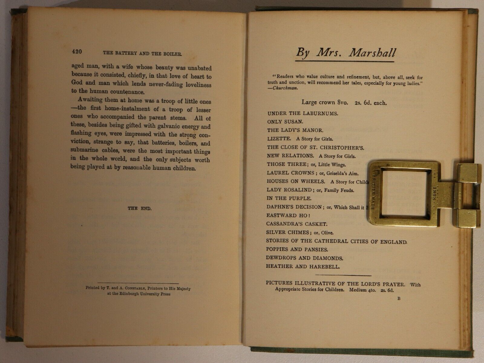 c1910 The Battery & The Boiler by R.M. Ballantyne Antique Adventure Fiction Book