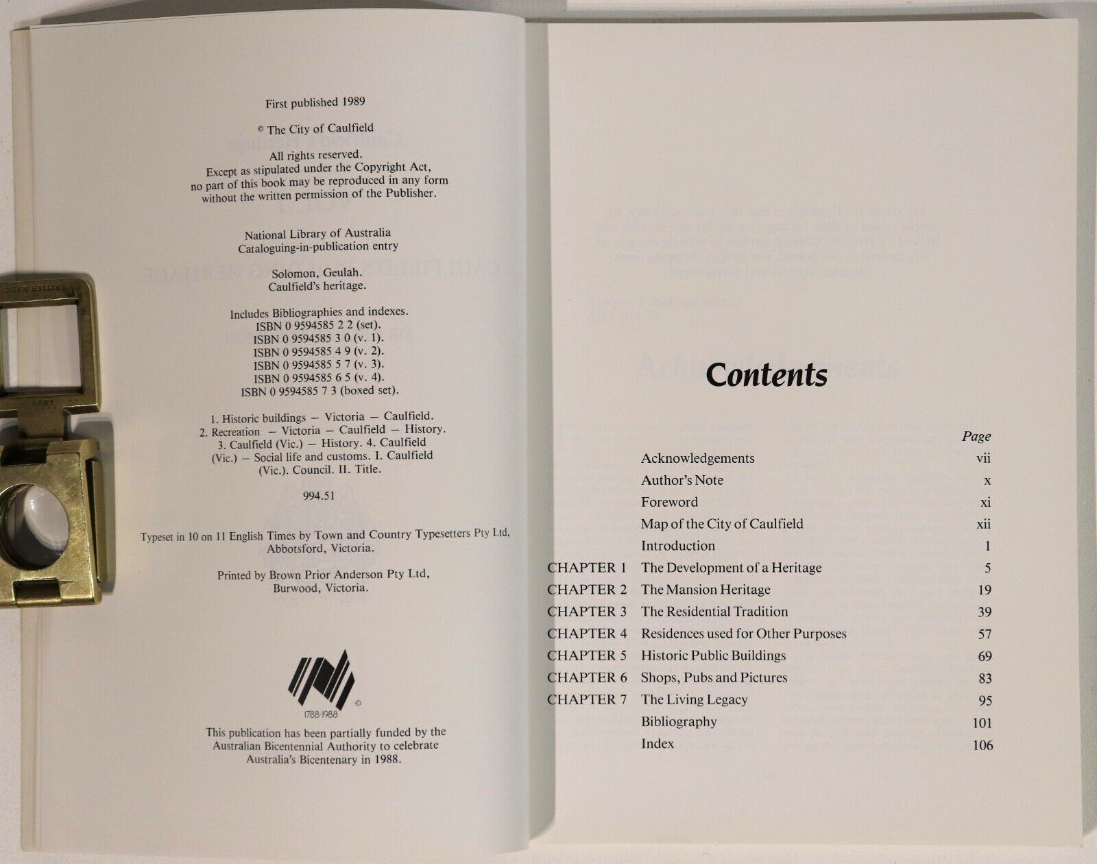 1989 4vol Caulfield's Heritage by Dr G Solomon Australian History Book Set