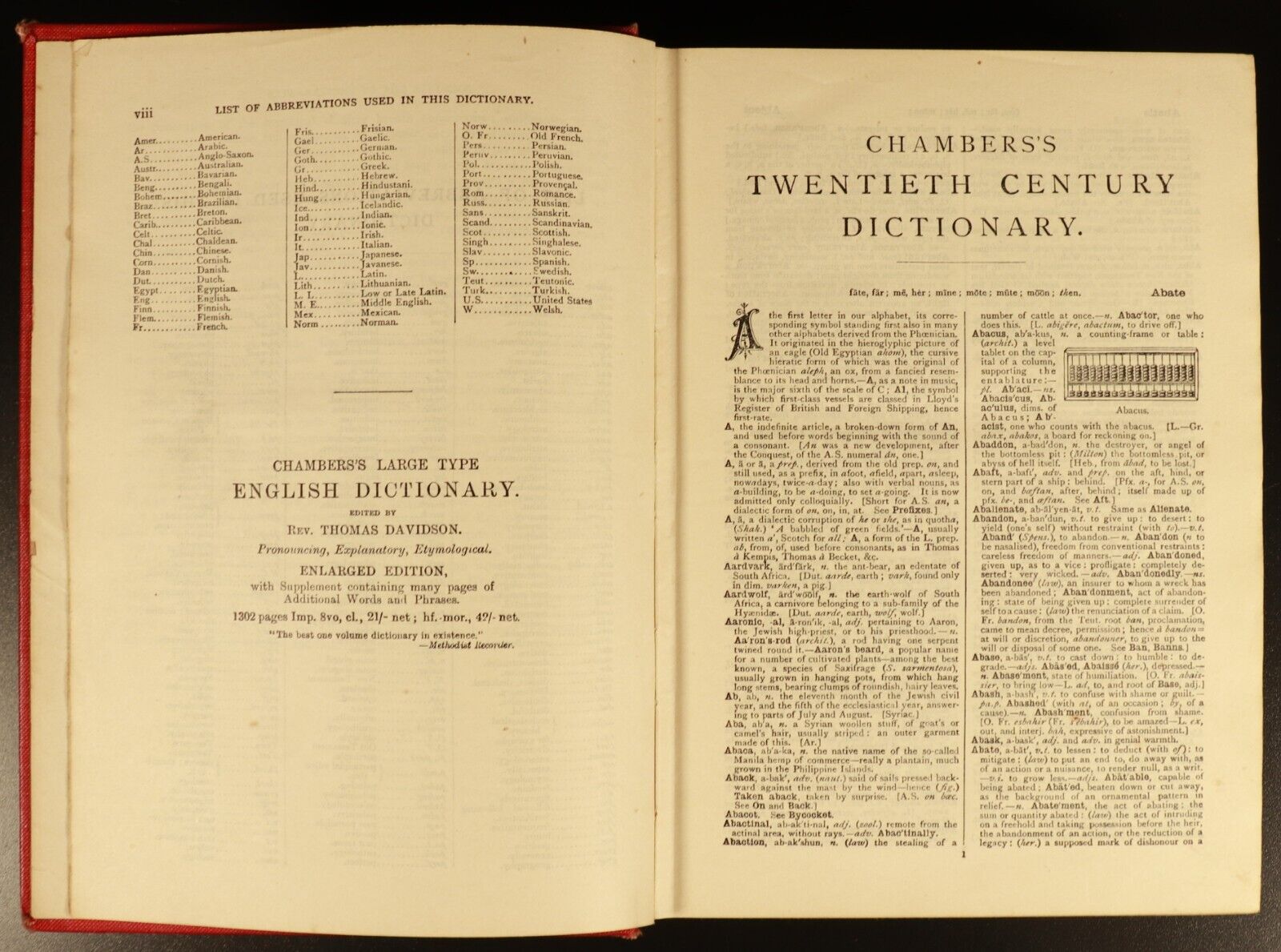 Chambers's Twentieth Century Dictionary 1931 Antique British Reference Book