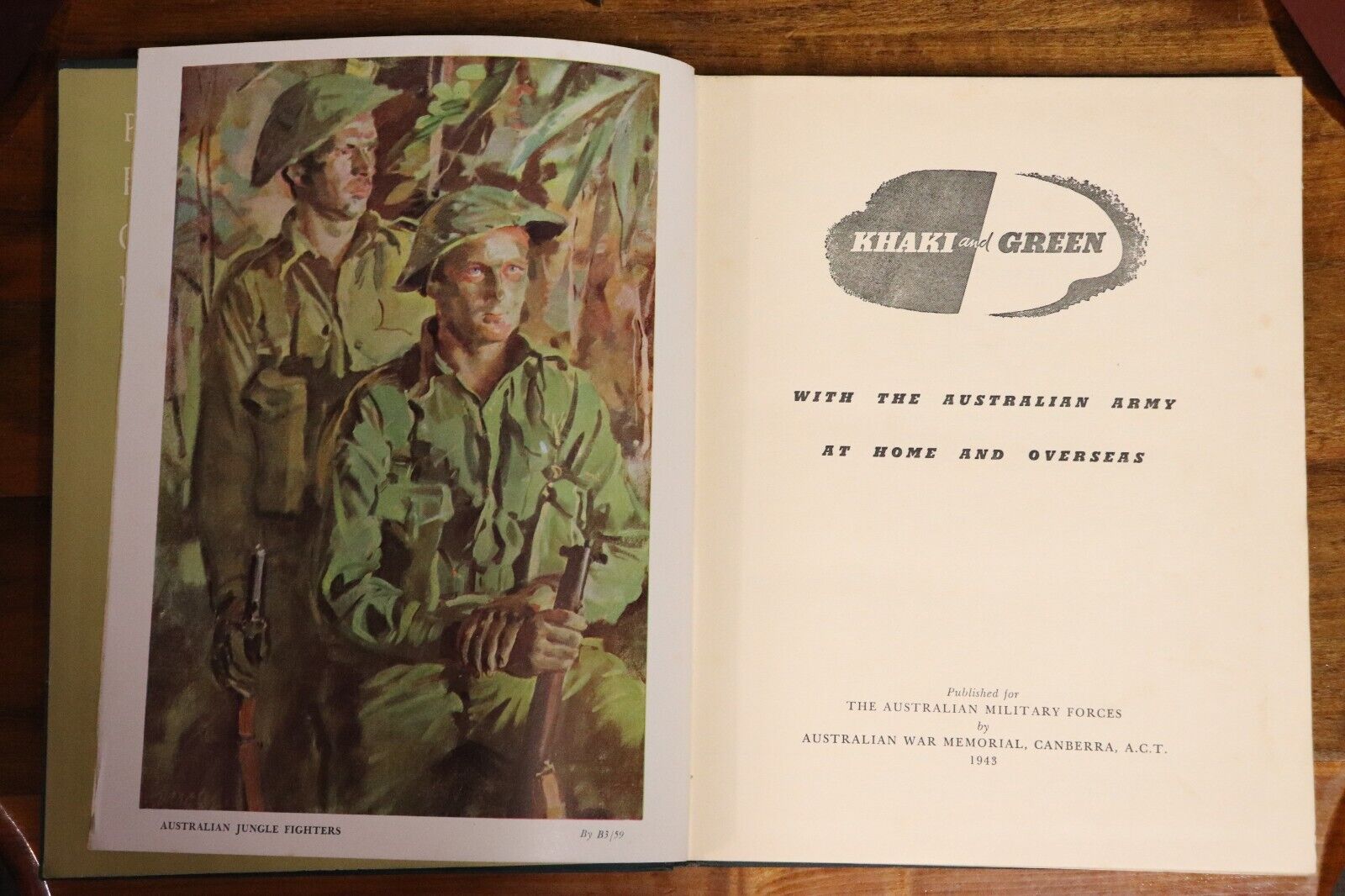 1941 Active Service Khaki & Green Jungle Warfare Australian WW2 Military Books