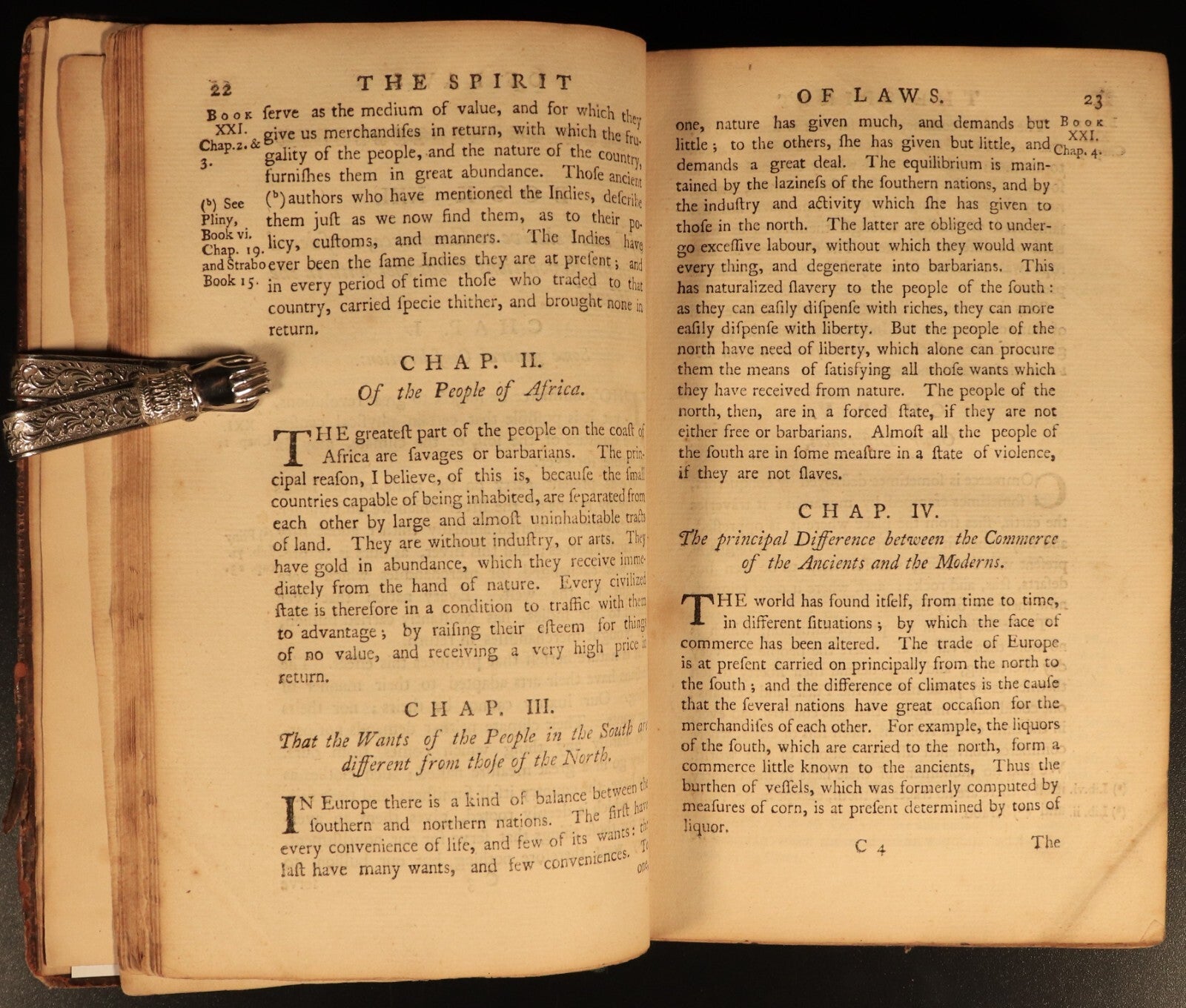 1750 The Spirit Of The Laws by M. De Secondat Antiquarian Legal History Book V2