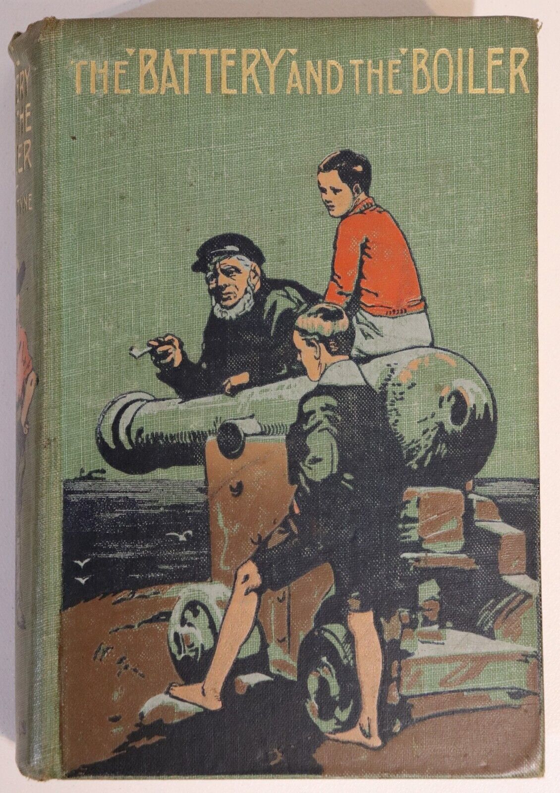 c1910 The Battery & The Boiler by R.M. Ballantyne Antique Adventure Fiction Book