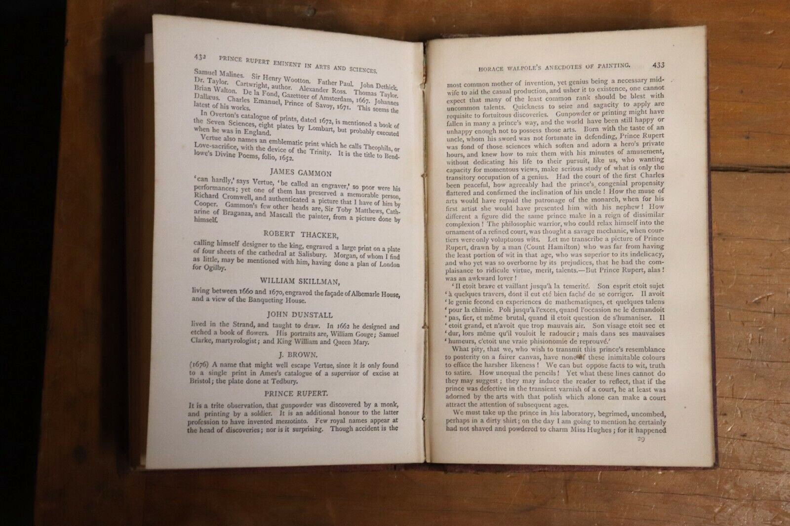 1871 Anecdotes Of Painting In England by H Walpole Antique British Art Book