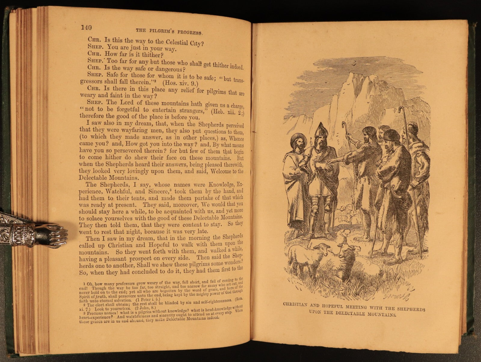 c1880 The Pilgrim's Progress by John Bunyan Antique Illustrated Christian Book