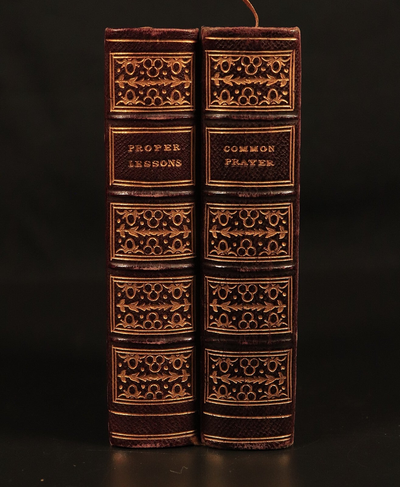 1845 Proper Lessons & Common Prayer Miniature Bible 2vol Set Antique Books