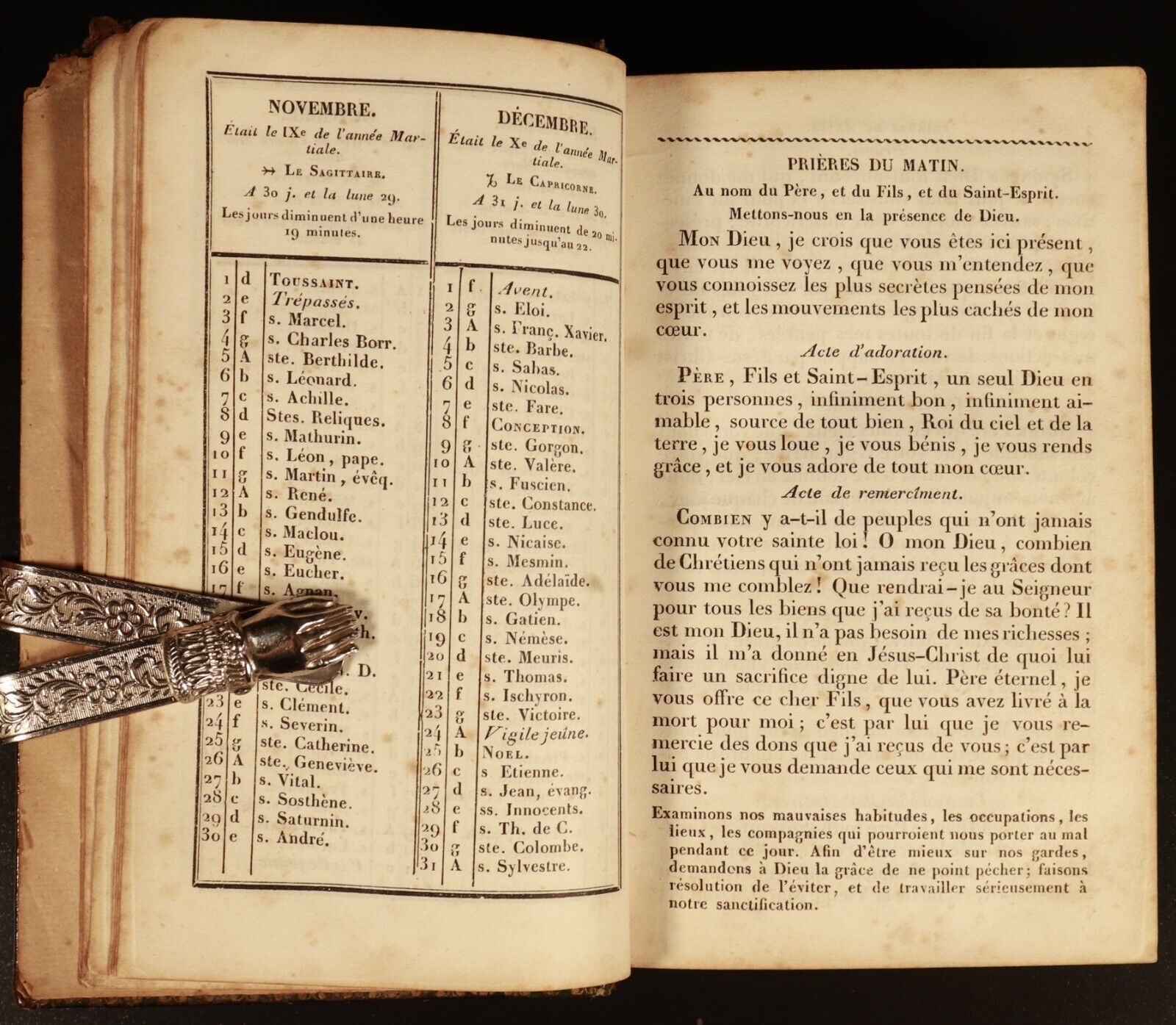 c1828 Le Paroissien Complete Illustrated Antiquarian French Latin Theology Book