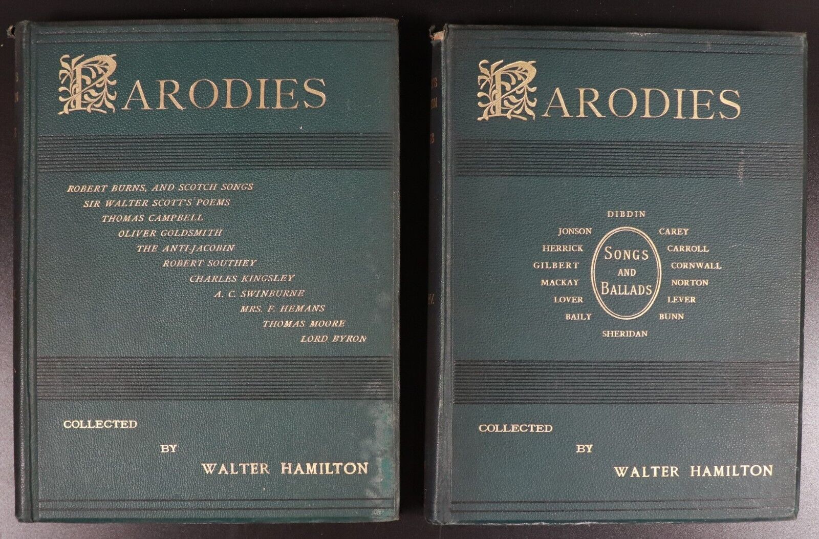 1884 4vol Parodies Of English & American Authors Antiquarian Literature Books