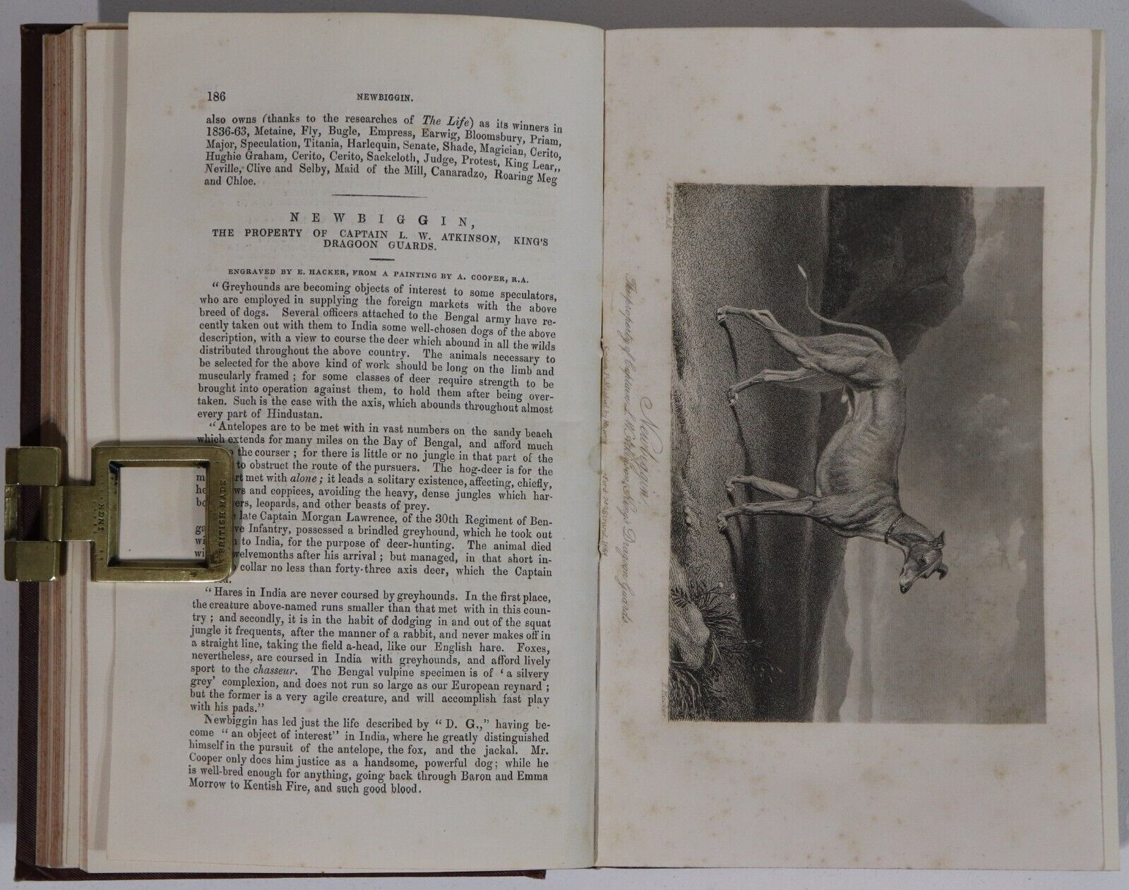 1864 The Sporting Magazine & Sporting Review Antique British Sport History Book