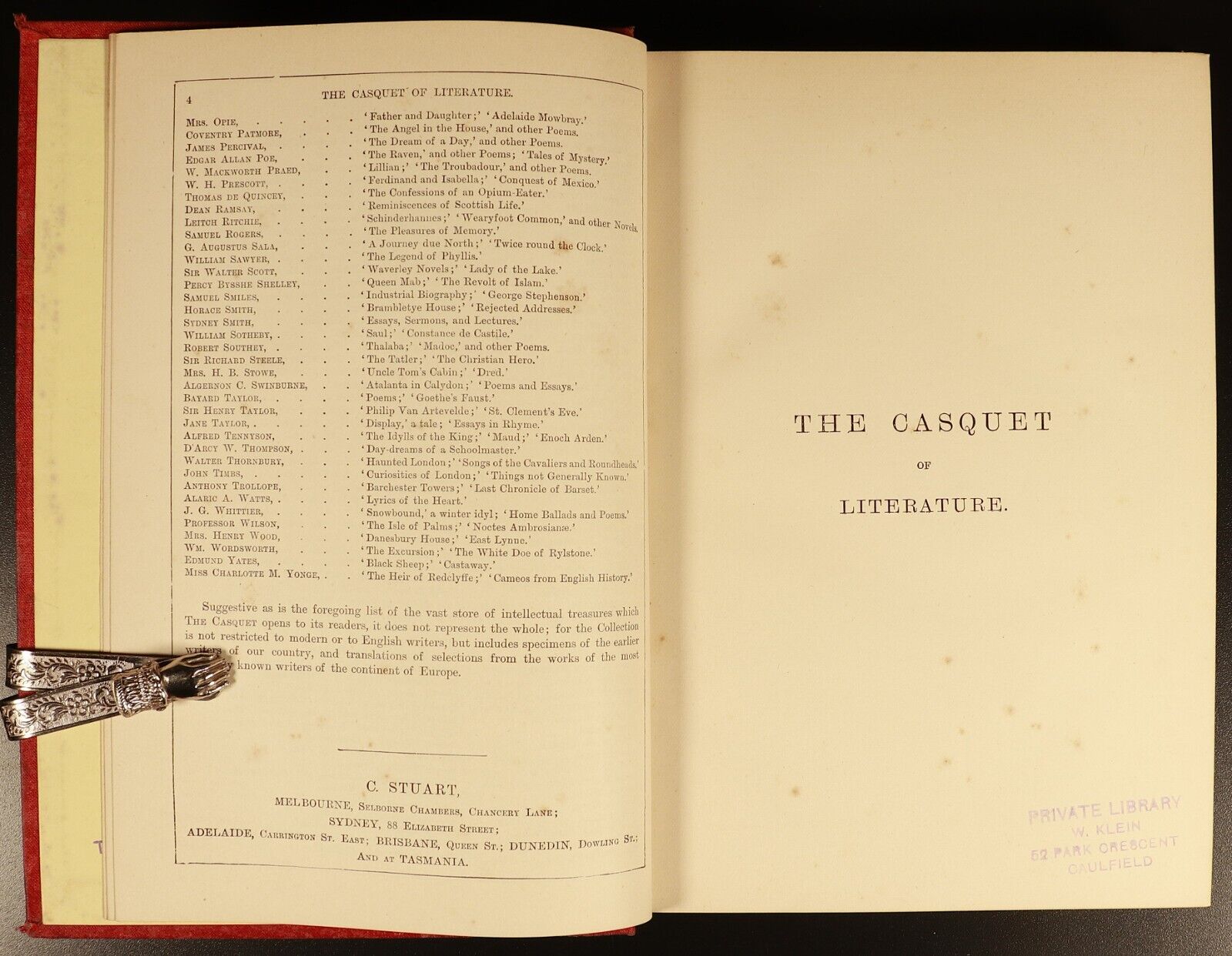 The Casquet Of Literature by Charles Gibbon 6vol c1877 Antique History Book Set