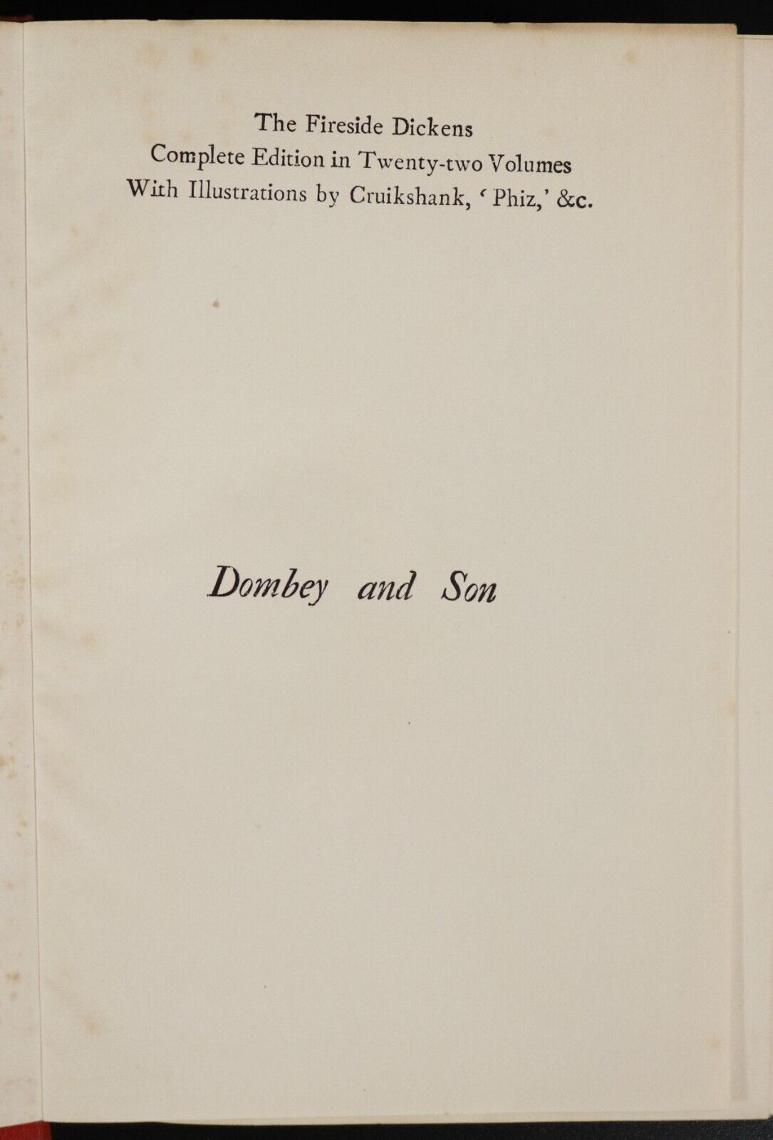 c1920 Dombey & Son by Charles Dickens Antique British Fiction Book Fireside