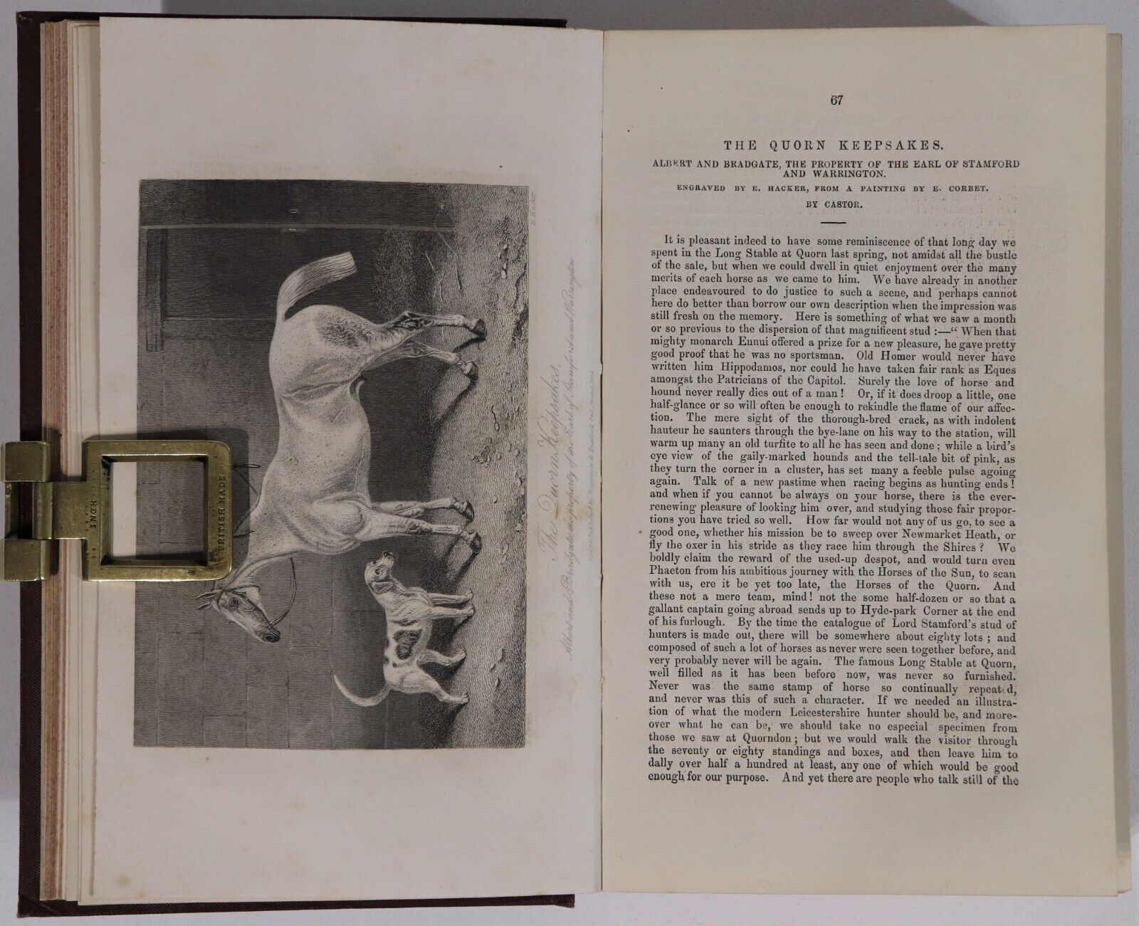 1864 The Sporting Magazine & Sporting Review Antique British Sport History Book