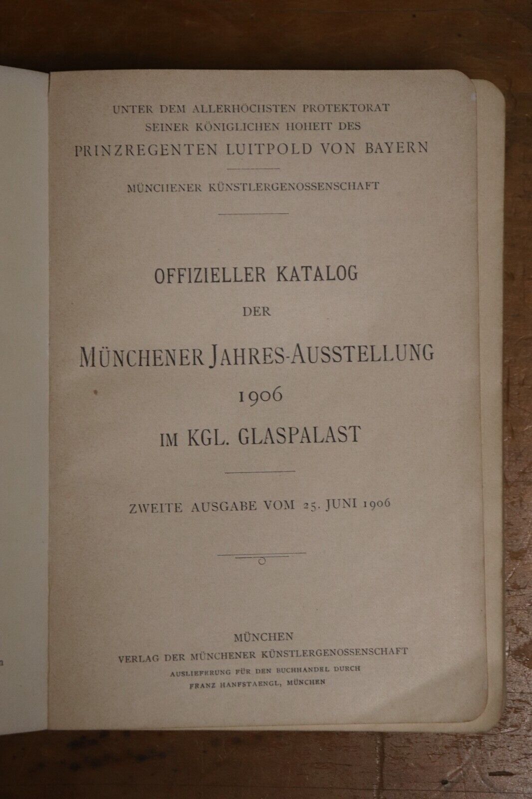 1906 Katalog der Münchener Jahres-Ausstellung Antique German Art Book Munich - 0